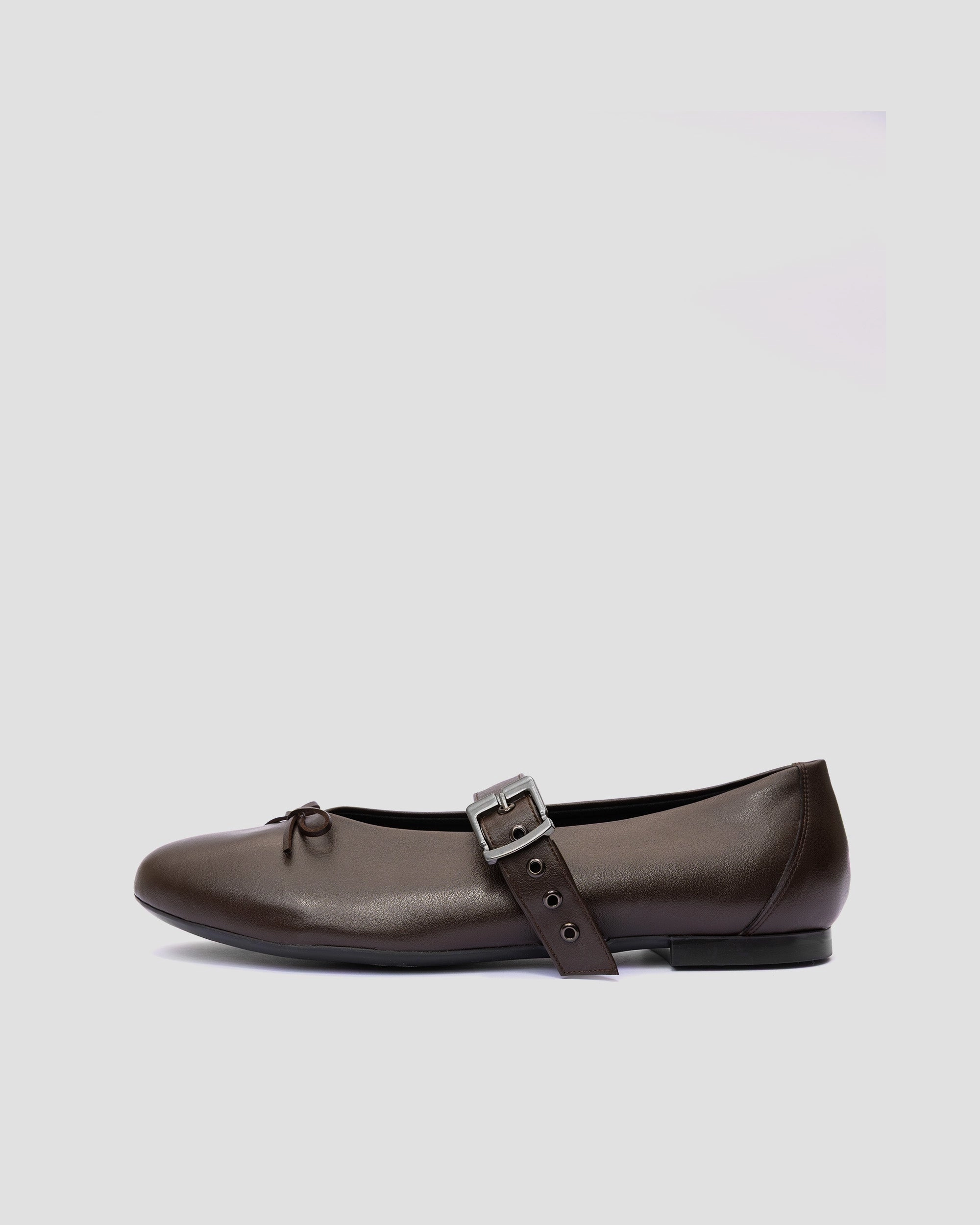 Shoes Flats Oxfords Mara Pumps chocolate ballet flats with a strap