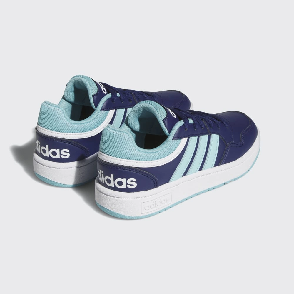 ADIDAS HOOPS - BLUE Silver Basketball Shoes