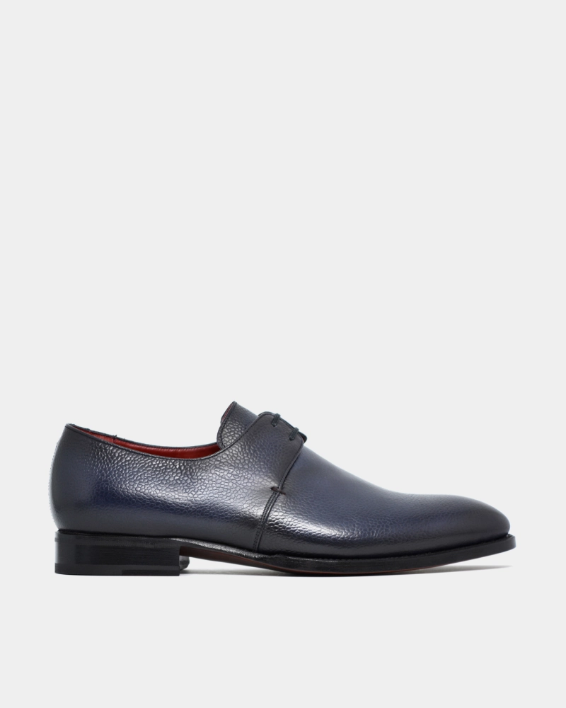 SAMPLE - Noah  Navy Pebble Grain - Chelsea Viberg Derby Shoe