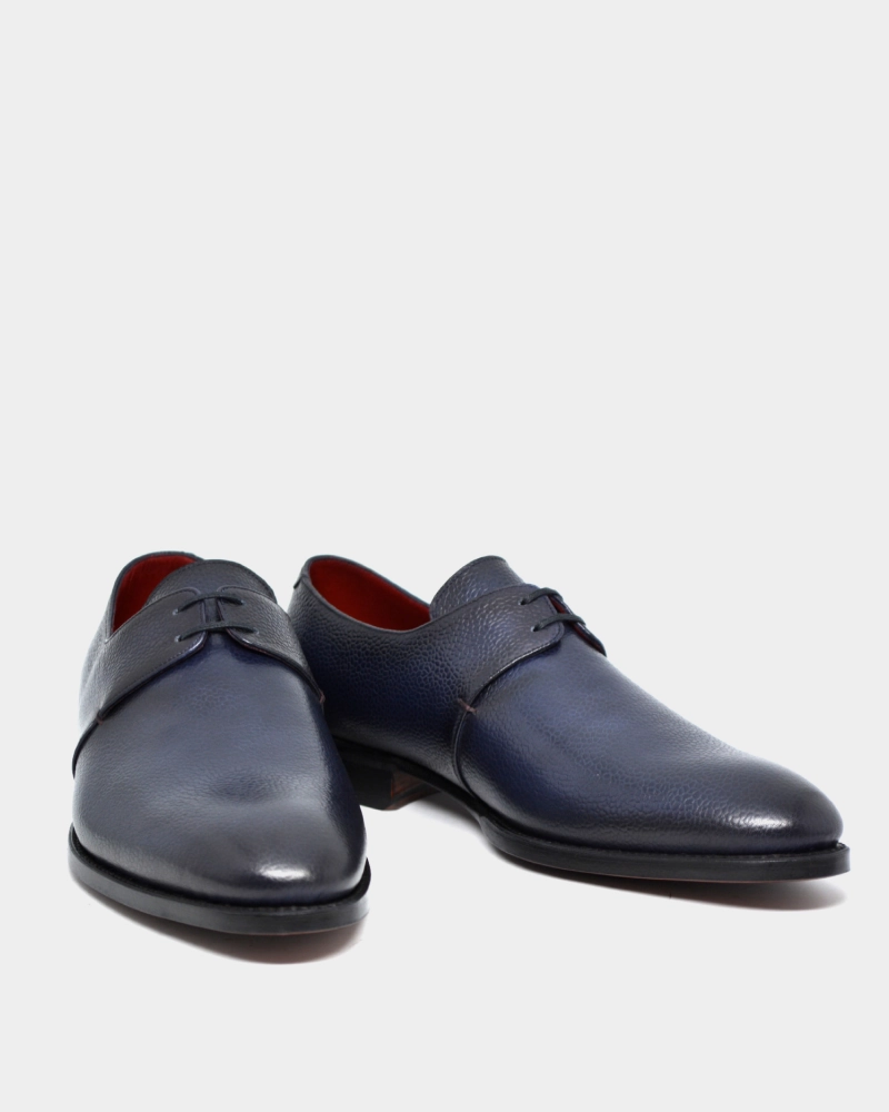 Ghillie Lace Up Shoes SAMPLE - Noah  Navy Pebble Grain - Chelsea