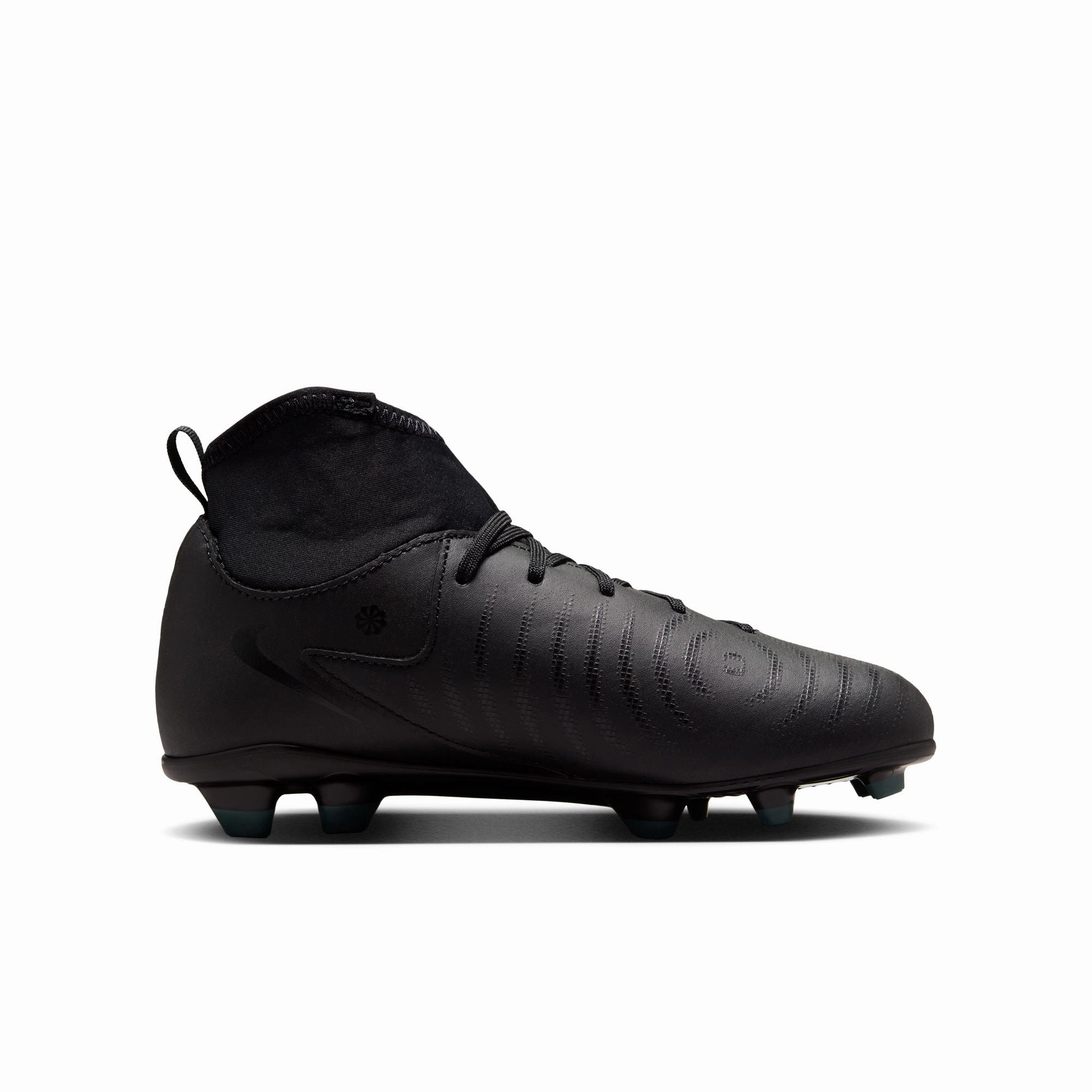 Nike Junior Phantom Luna II Academy MG High-Top Soccer Cleats - Black/ Black Deep Jungle Cheap Adult Soccer Cleats