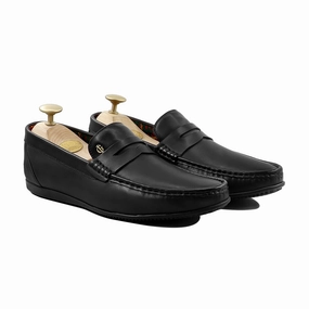 Falchion - Men's Black Calf Leather Driver Shoe Aldo Suede Loafers