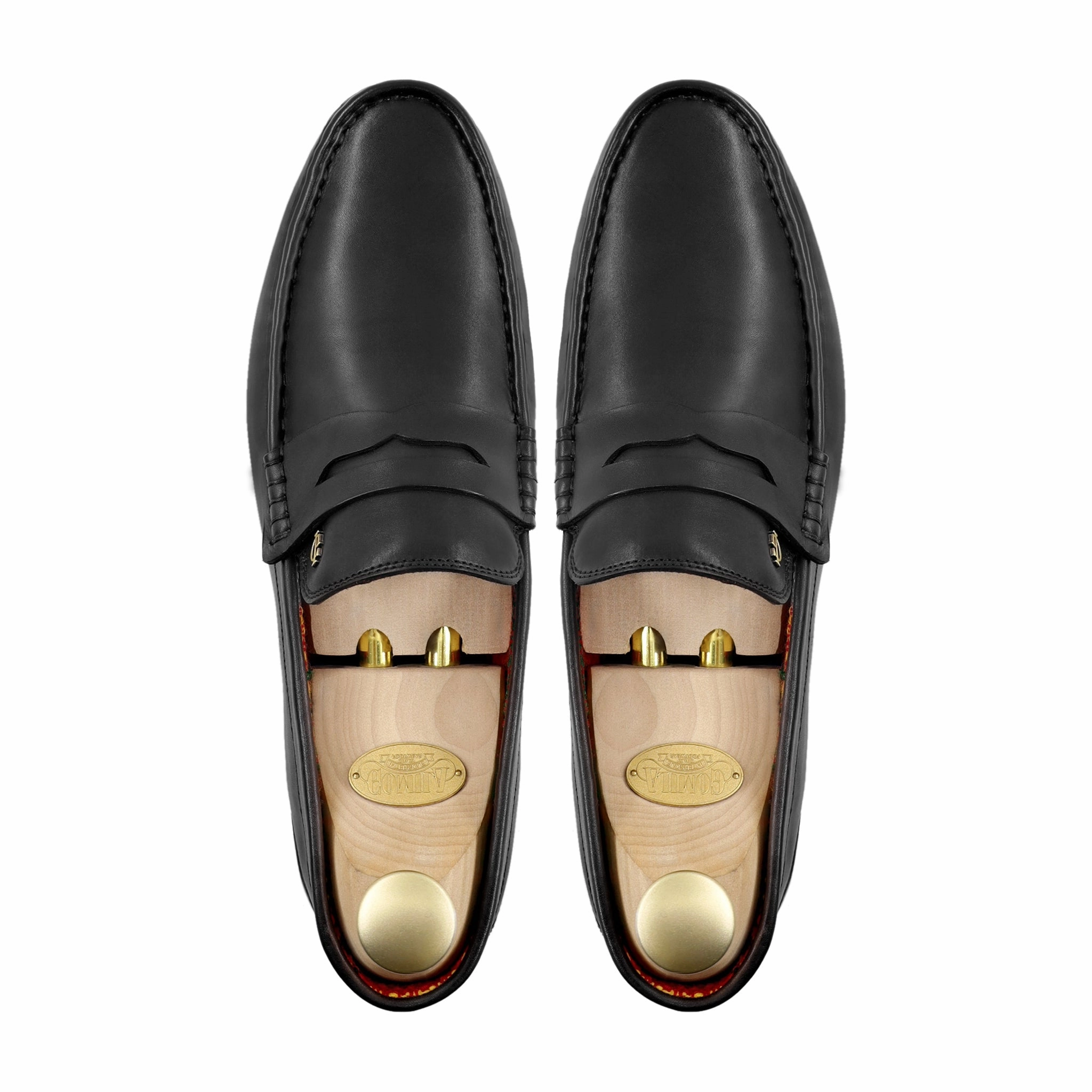 Falchion - Men's Black Calf Leather Driver Shoe Peace And Love Loafers