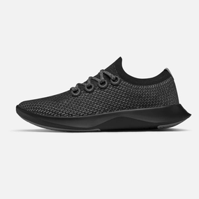 Interact Running Shoe Allbirds Tree Dashers - LIMITED EDITION: Obsidian (Black Sole)