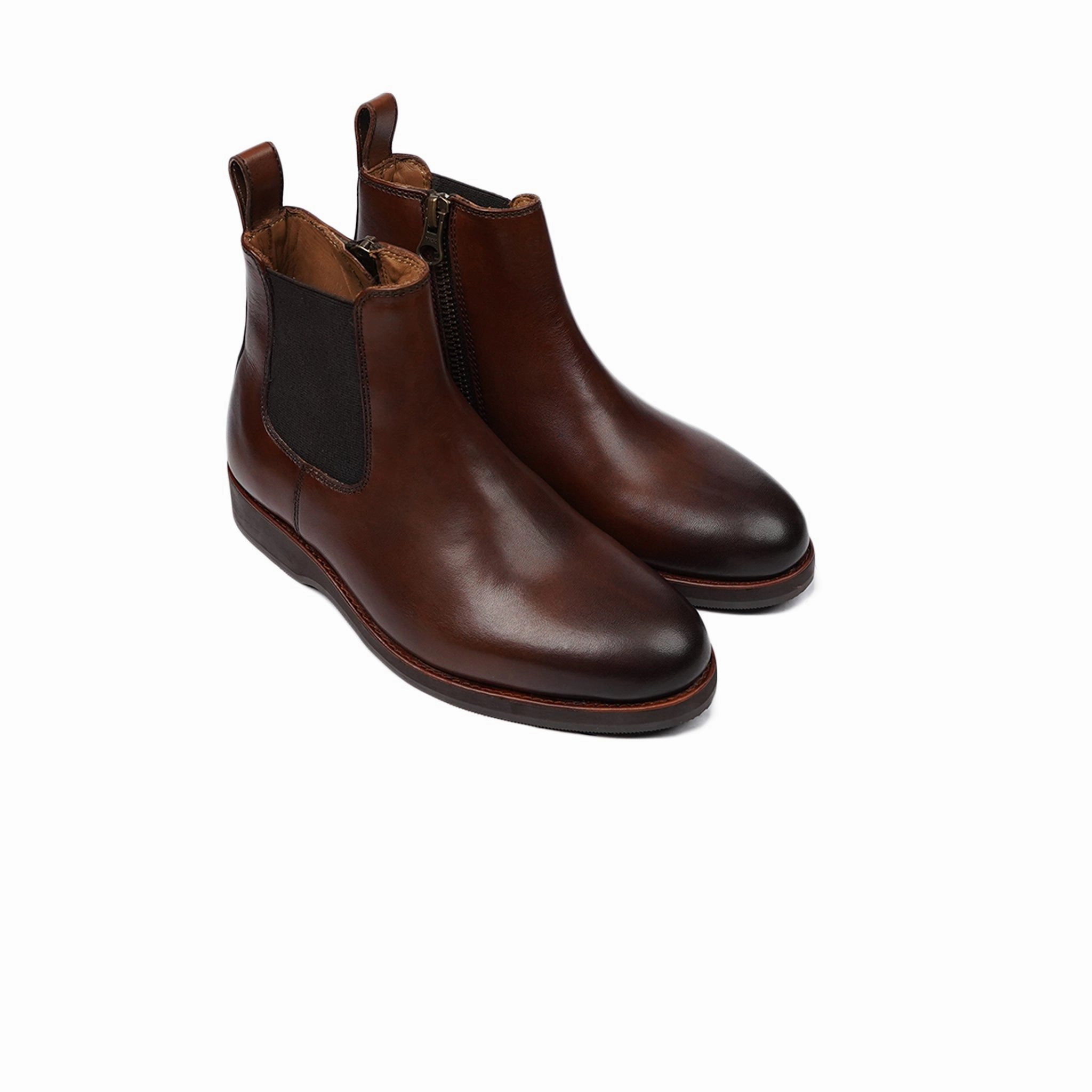 Faro - Kid's Burnished Brown Calf Leather Chelsea Boot (5-12 Years Old) Asos Design Action Chunky Chelsea Boots