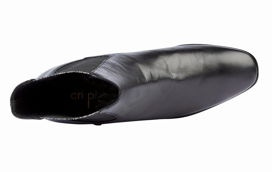 Low Heel Fringe Ankle Boots Mdf Downshift Black