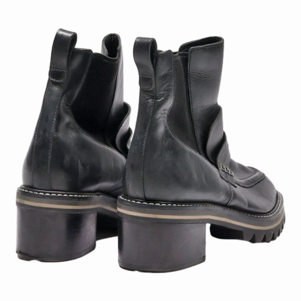 2976 Quad Platform Chelsea Boots BERNARDO Chelsea Boots Black Leather Womens UK 6