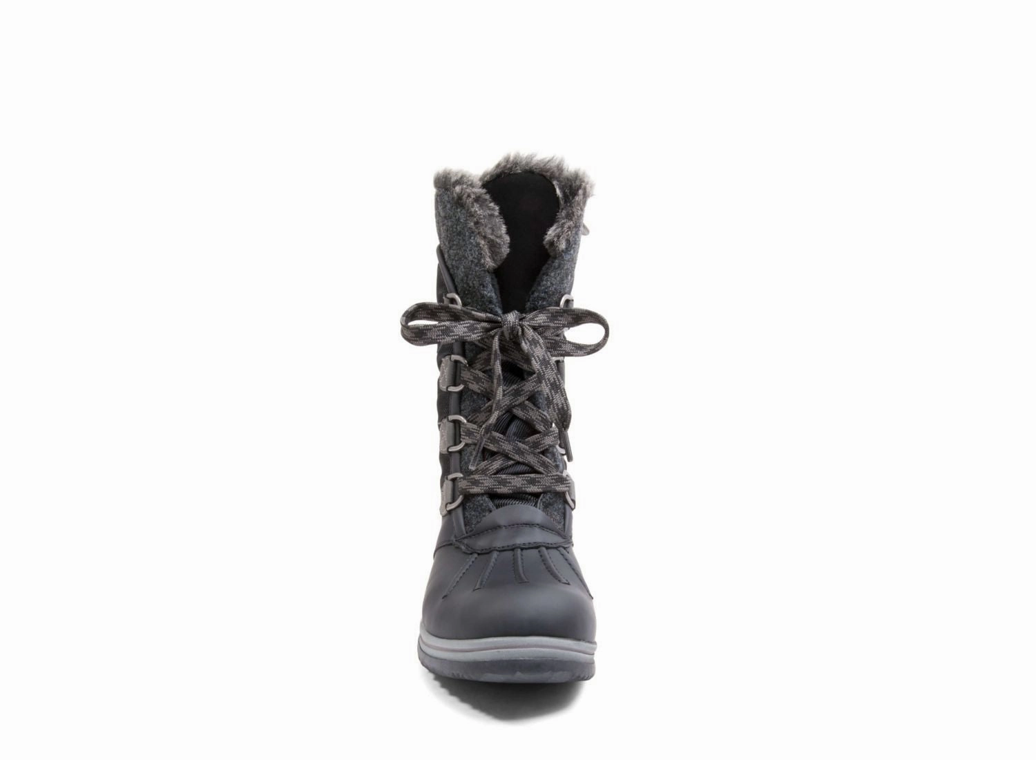 SUNNERY WATERPROOF BLACK Waterproof Snow Boots Ice Grip