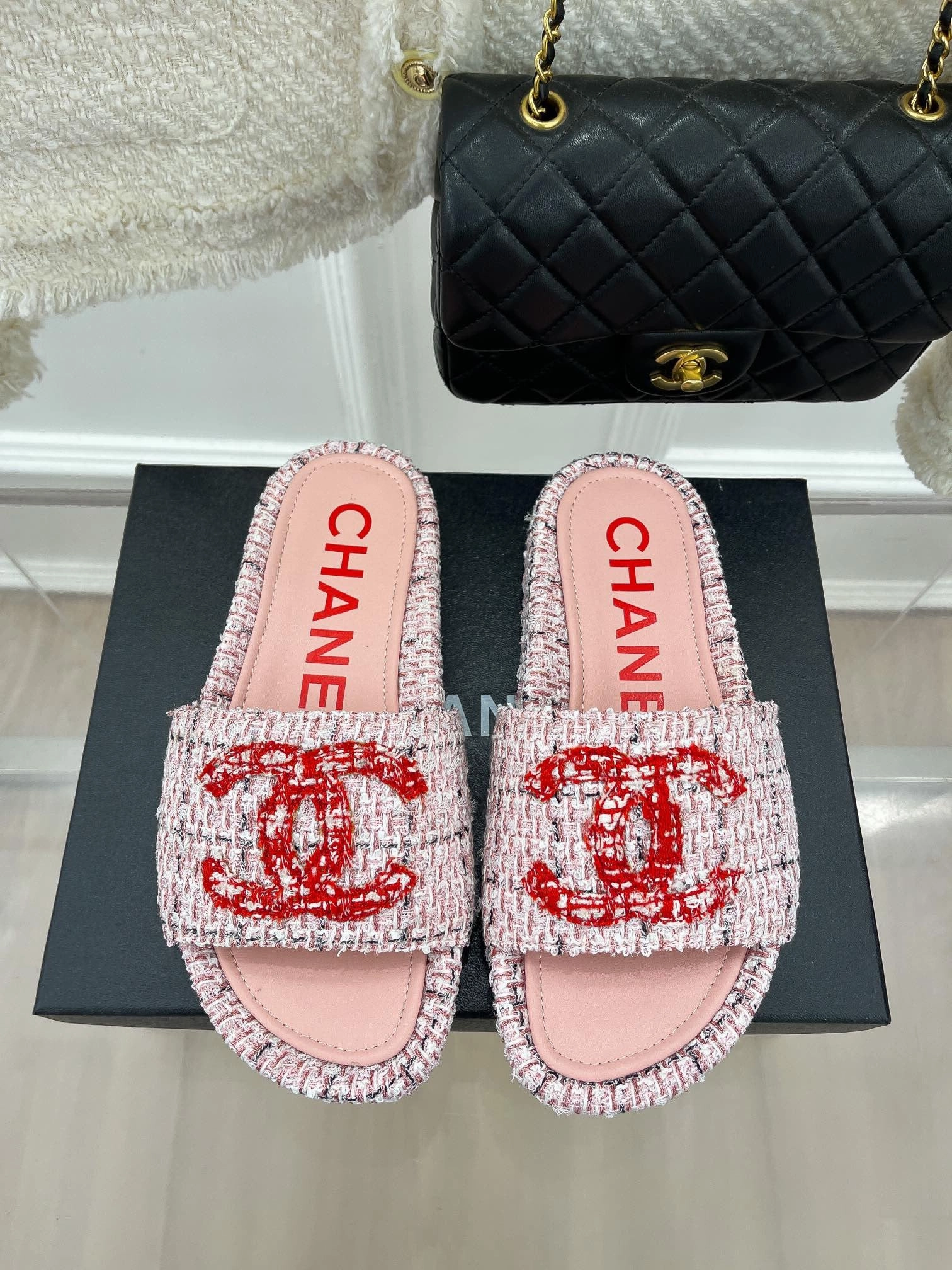 SE1020 CC Slippers / Size5-10 Comfortable Flat Wedding Guest Shoes