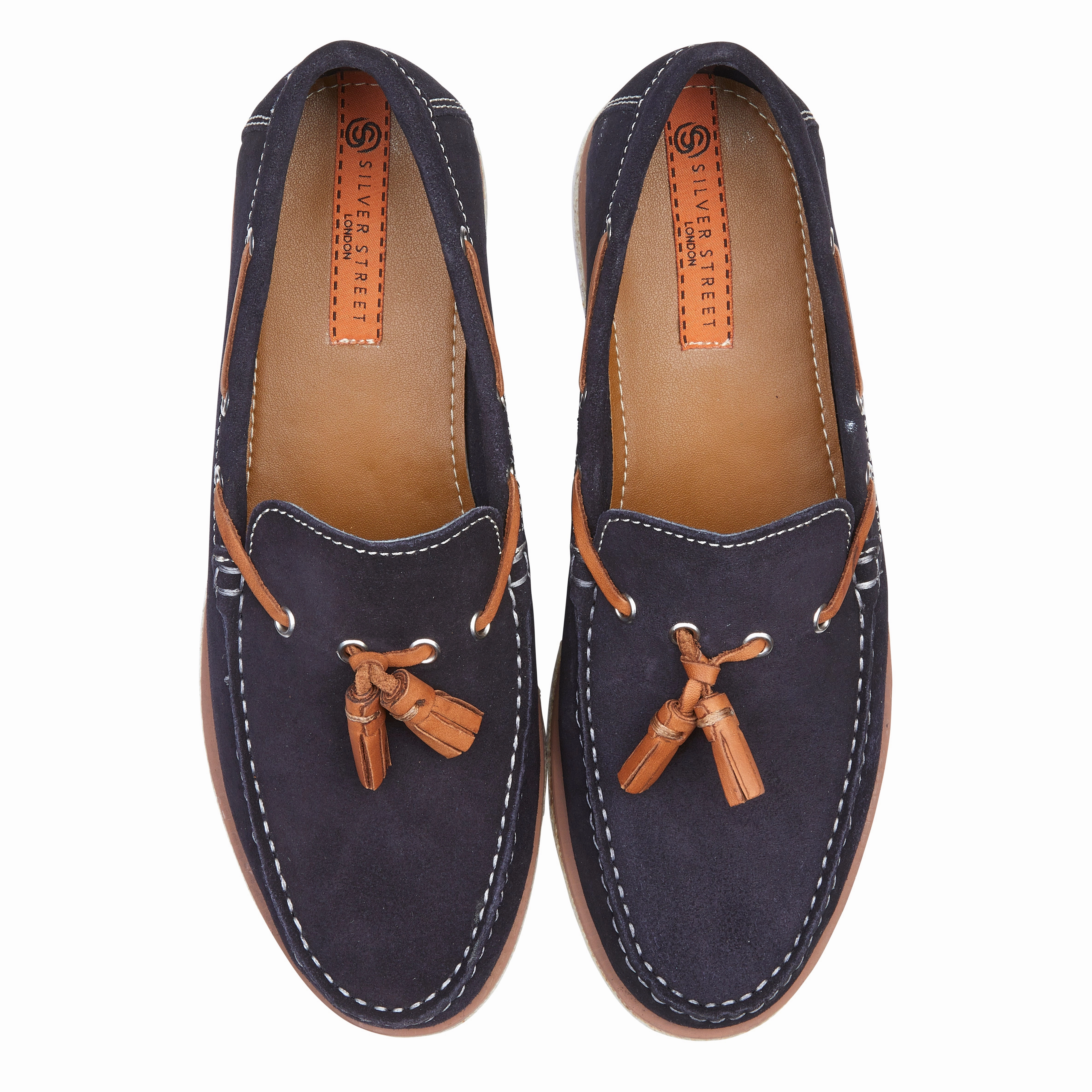 Ariella Loafers Milford Suede Leather Tassel Loafers - Navy