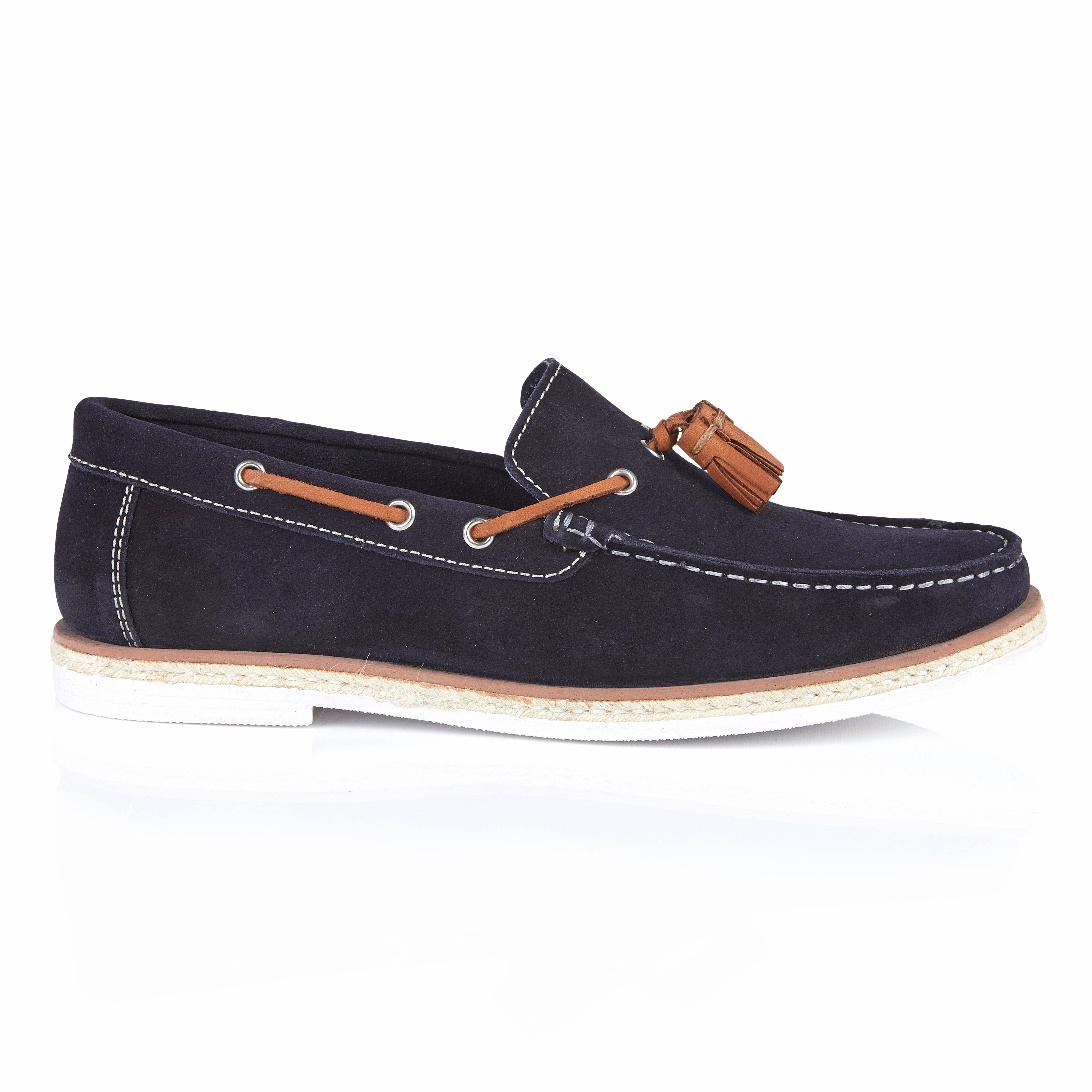 Milford Suede Leather Tassel Loafers - Navy Clark's Loafers