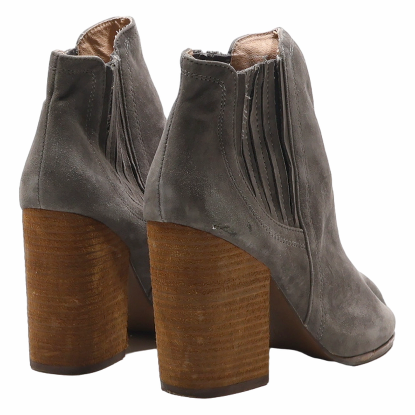 HAVANA Chelsea Boots Grey Leather Womens UK 6 Minimalist Chelsea Boots