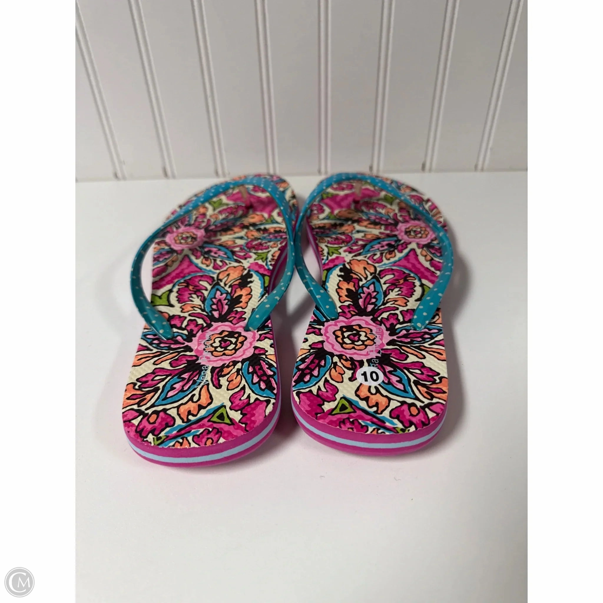 Jasmine Flip Flops Sandals Flip Flops By Vera Bradley In Pink, Size: 10