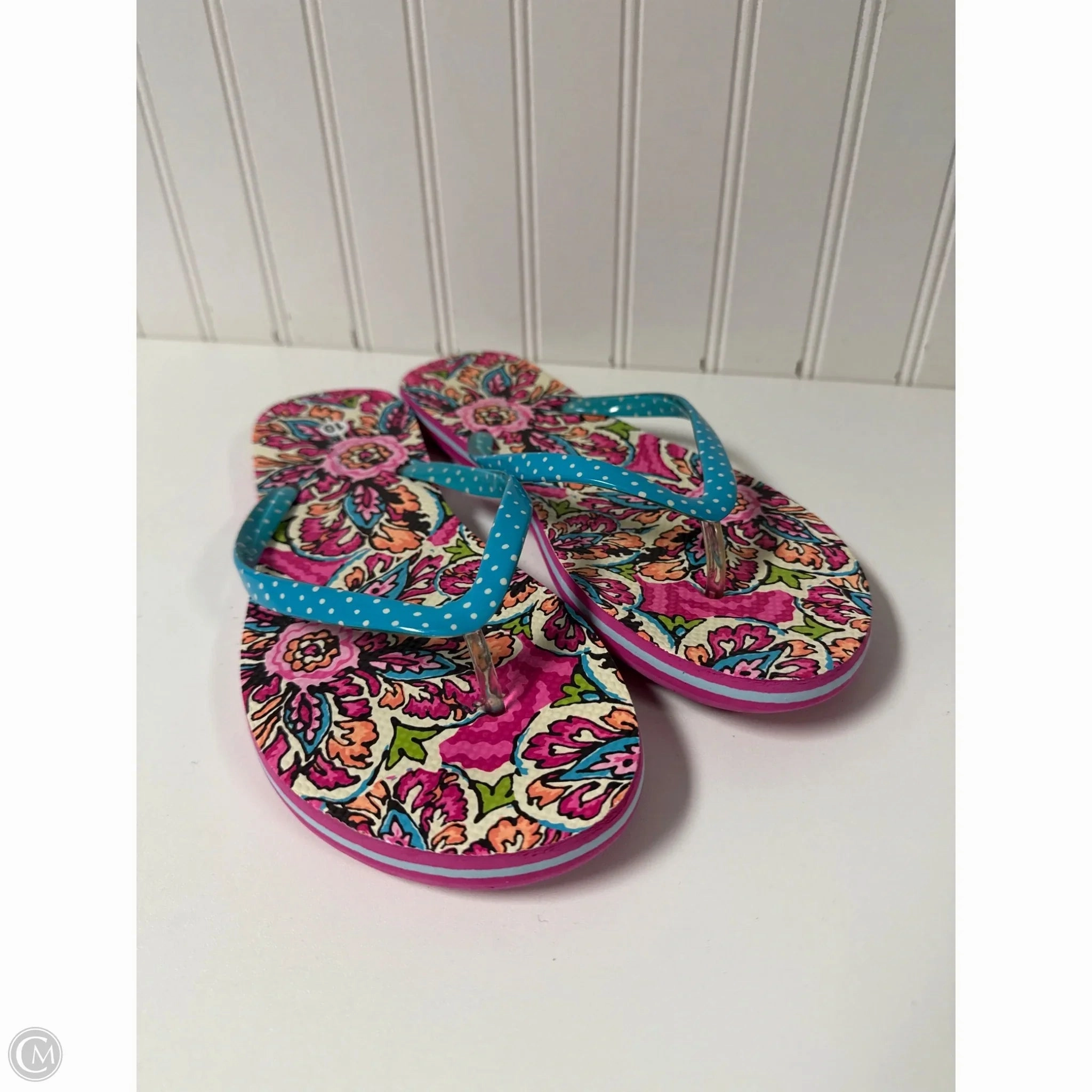 Sandals Flip Flops By Vera Bradley In Pink, Size: 10 Flying Flip Flops
