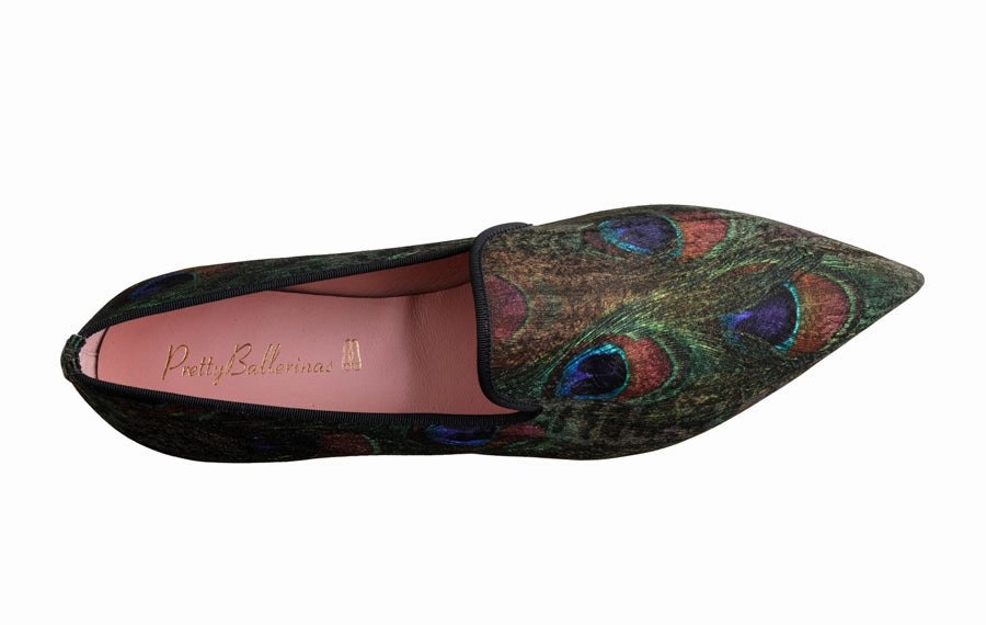 Suede Flats Shoes Pb Geisha Peacock