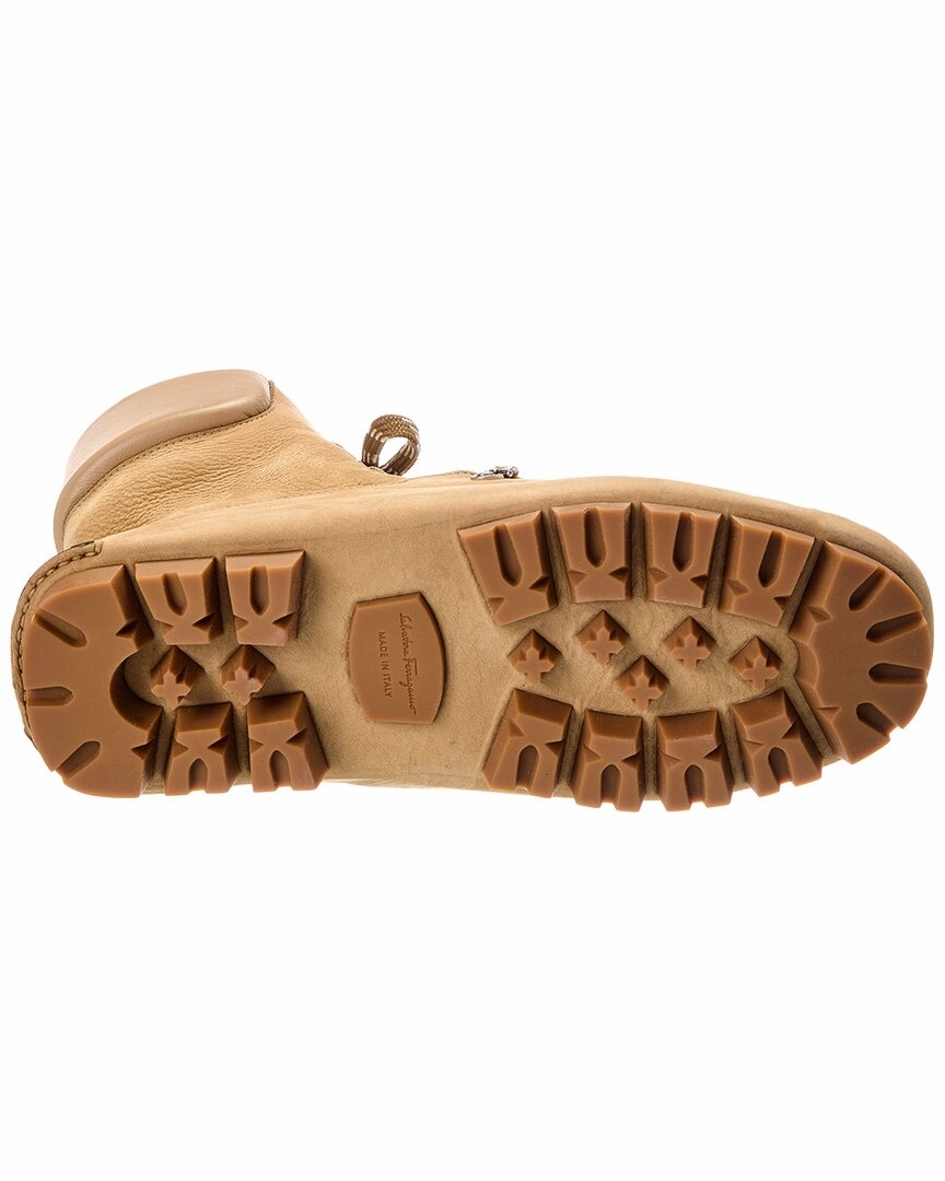 Ferragamo Grifo Leather Hiking Boot Casual Hiking Boots