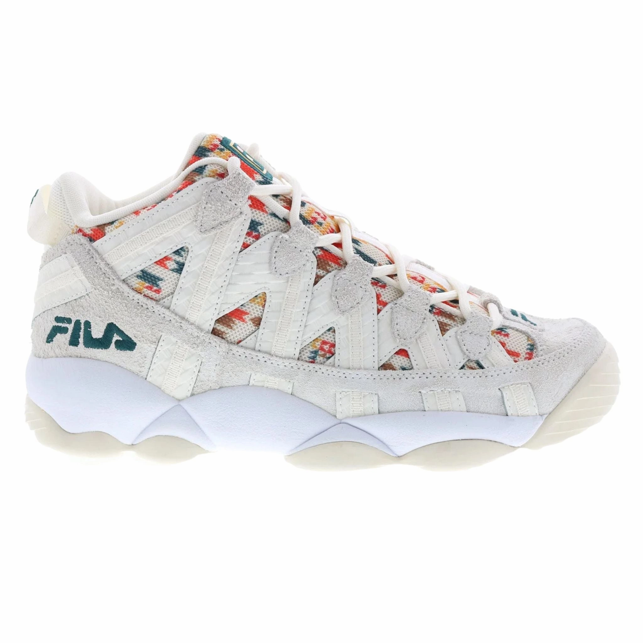 Fila Men's 1BM01271-142 Stackhouse Spaghetti Gardenia White June Bug Basketball Shoes Phoenix Suns Basketball Shoes
