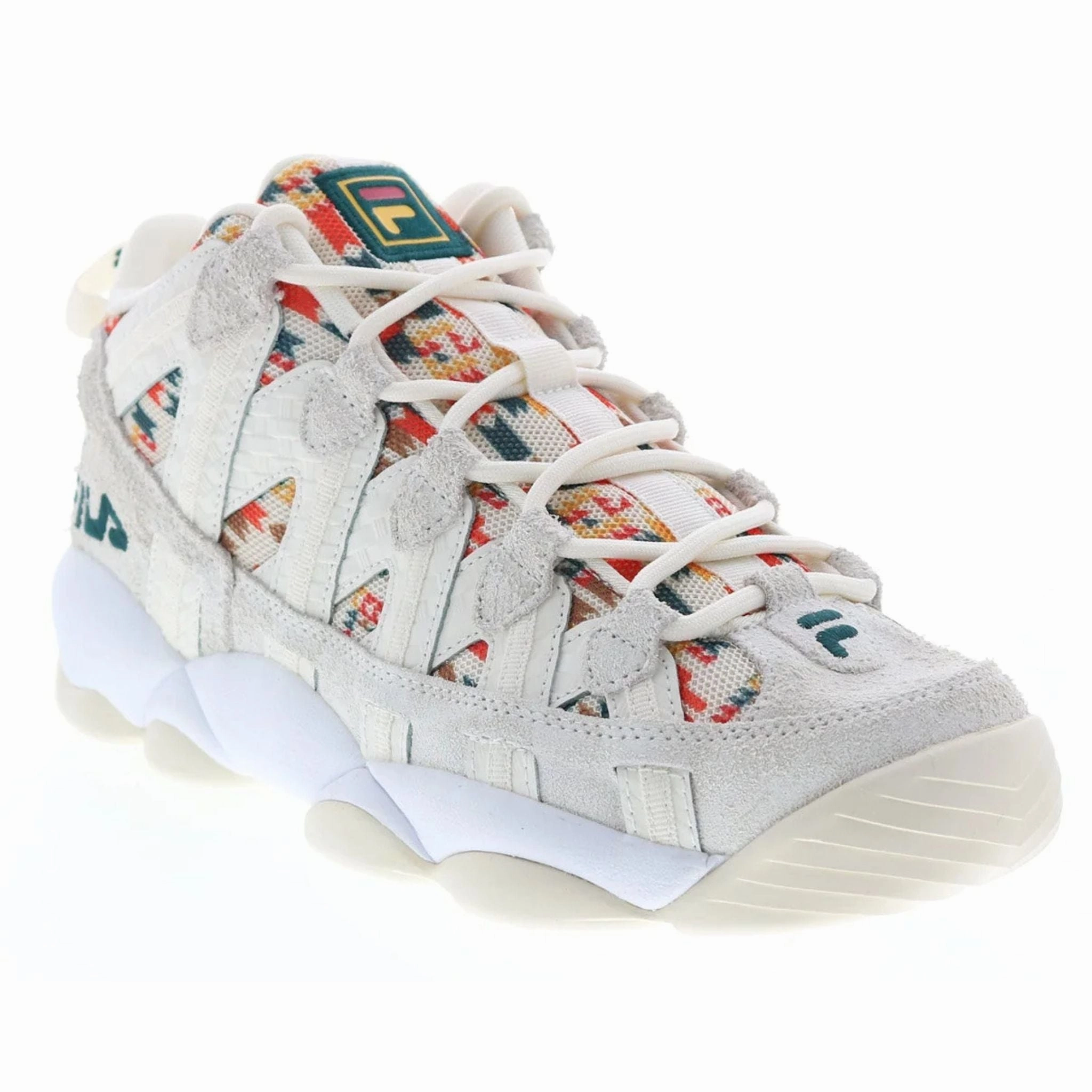 Basketball Shoes Custom Made Fila Men's 1BM01271-142 Stackhouse Spaghetti Gardenia White June Bug Basketball Shoes