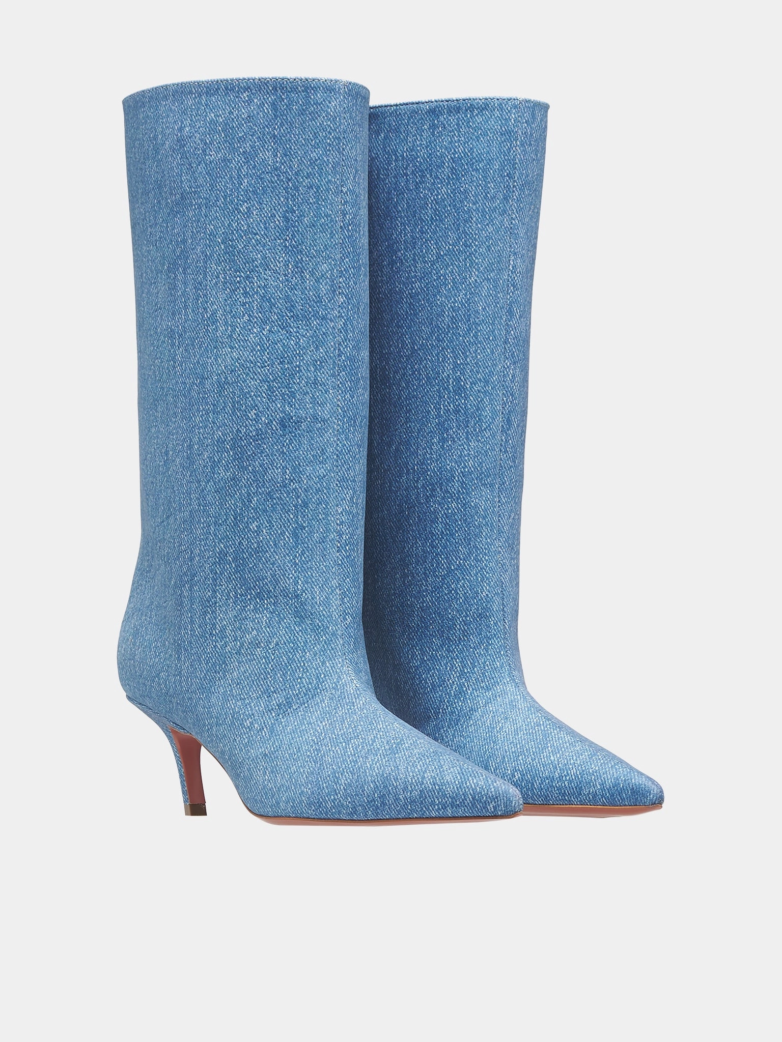 Check Detail Leather Chelsea Boots Fiona Denim Printed Suede Boots (FIONA-SUEDE-DENIM)