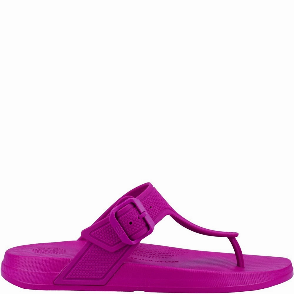 Vintage Platform Flip Flops Fitflop iQUSHION Adjustable Buckle Flip-Flops