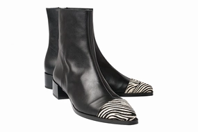 DAN MARQUEZ Picotee Western Cowboy Cowgirl Stitched Ankle Boots