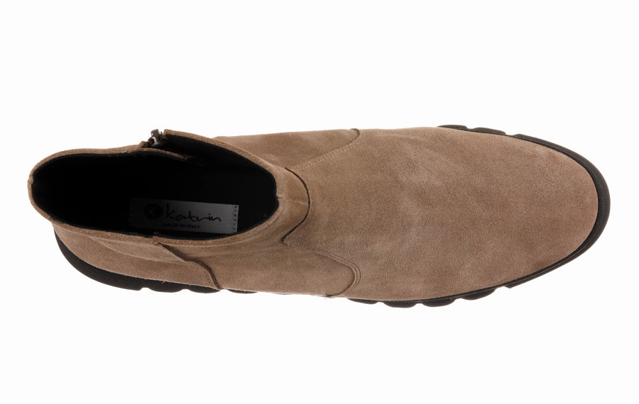 Flat Heel Ankle Boots Kat Smoke