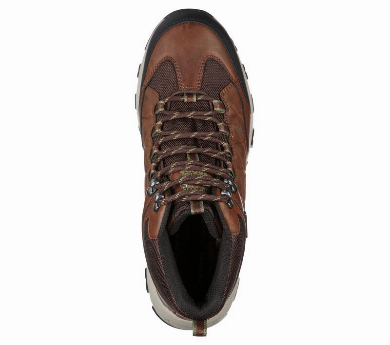 Square Cowboy Boots Men's Relaxed Fit Skechers 66283 Selmen Telago Hiking Boots