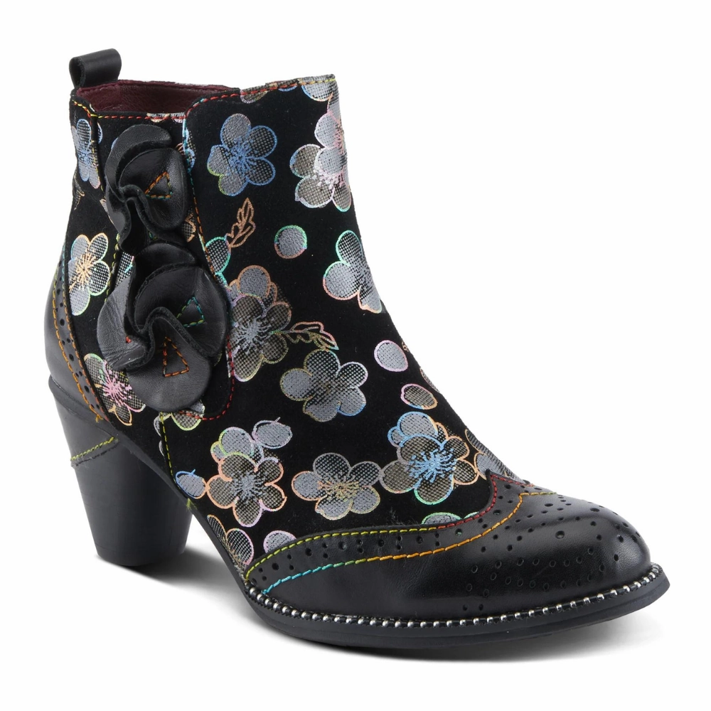 L'artiste By Spring Step Glynn Black Multi Leather Boot (Women's) Mytheresa Chelsea Boots