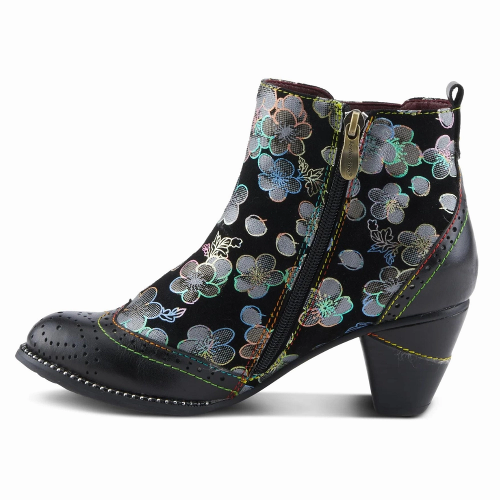 Low Heeled Chelsea Boots L'artiste By Spring Step Glynn Black Multi Leather Boot (Women's)