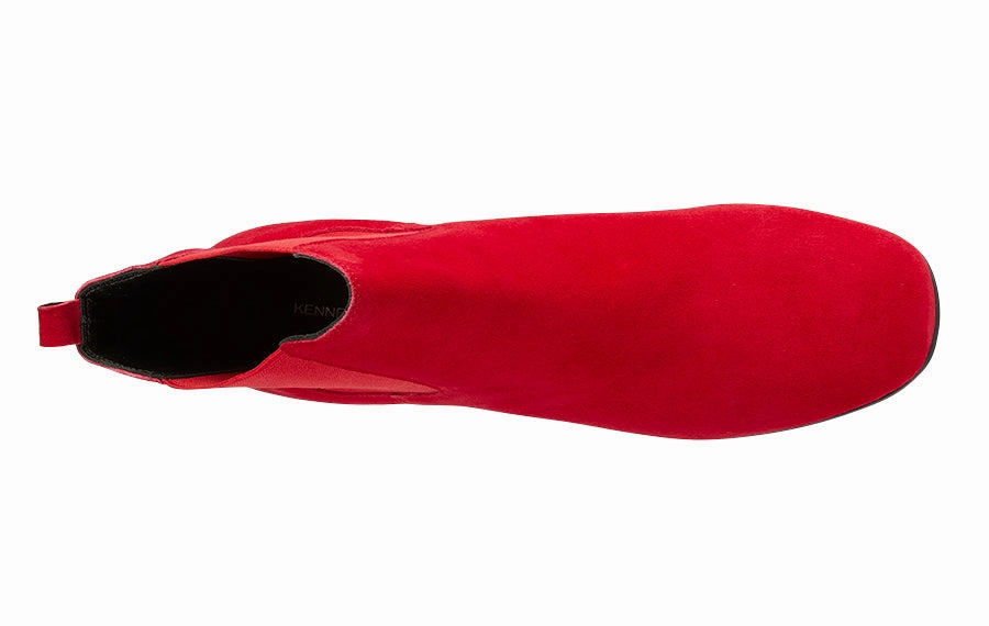 Ken Rubber Red Durable Chelsea Boots