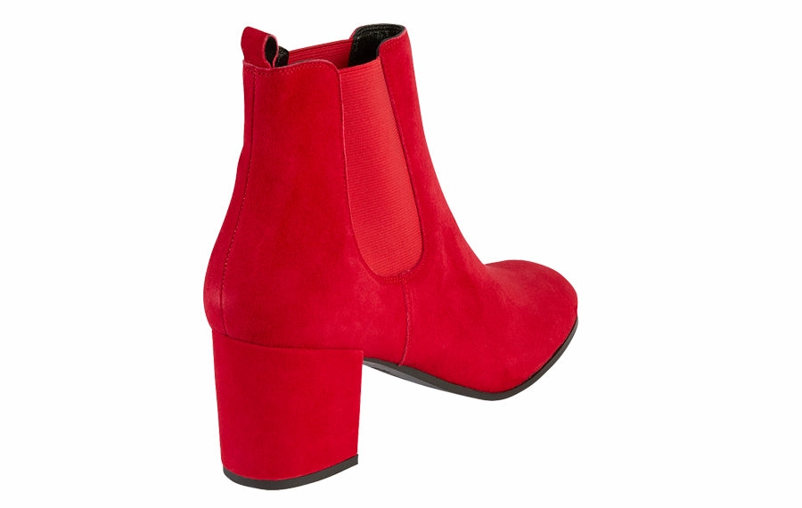 Ken Rubber Red Red Leather Chelsea Boots Mens → Chelsea Boots