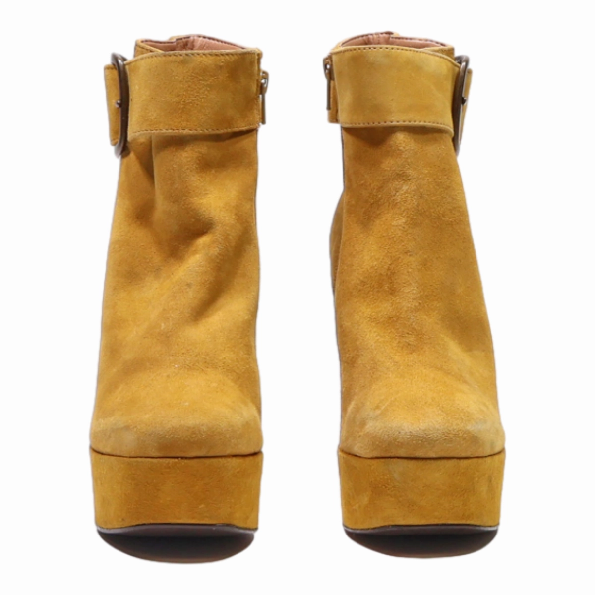 Solid Chelsea Boots FORNENTINI Chelsea Boots Orange Leather Womens UK 5