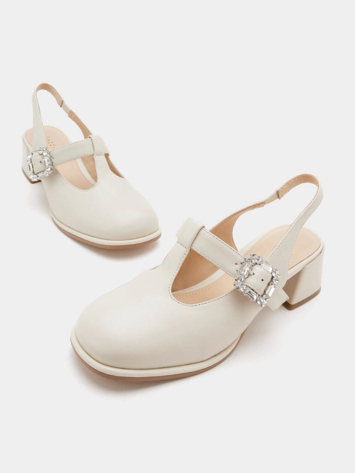 High Heel Shoe Repair Freya T-Bar Mary Jane Slingback Heels