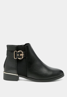 Vagabond Sheila Chelsea Boots frothy buckled ankle boots with croc detail