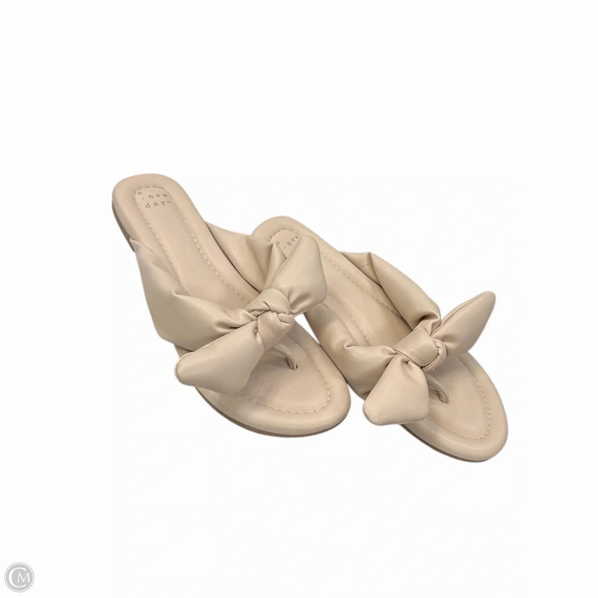 Branded Flip Flops Sandals Flip Flops By A New Day In Tan, Size: 8