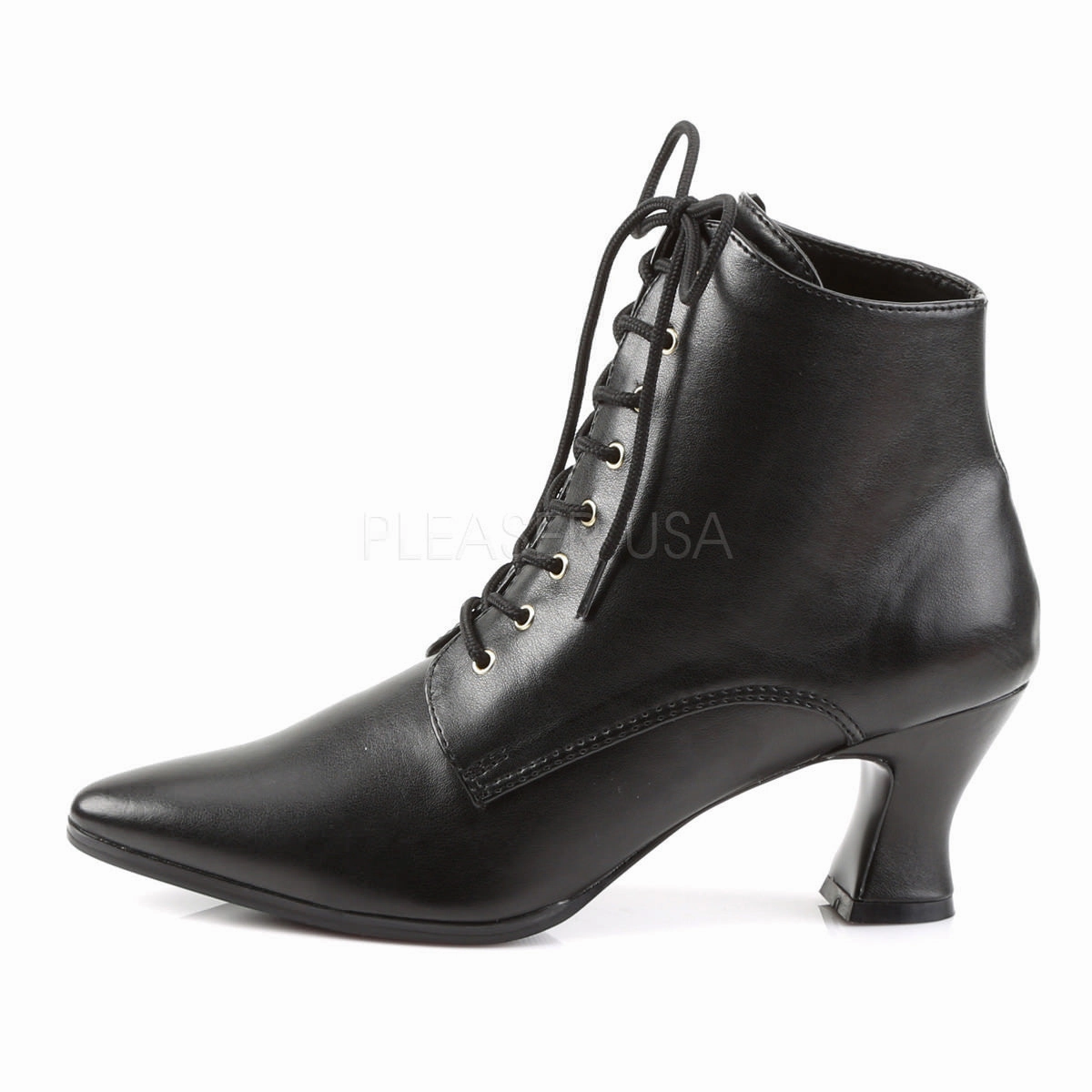 13 4e Work Boots FUNTASMA VICTORIAN-35 Black Pu Ankle Boots