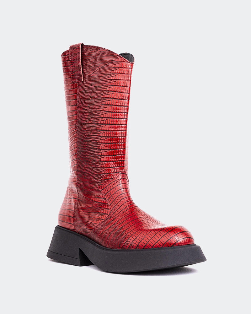 Chelsea Boots And Suit Pants Gaulle Red Leather