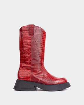 Chelsea Boots Sale Gaulle Red Leather