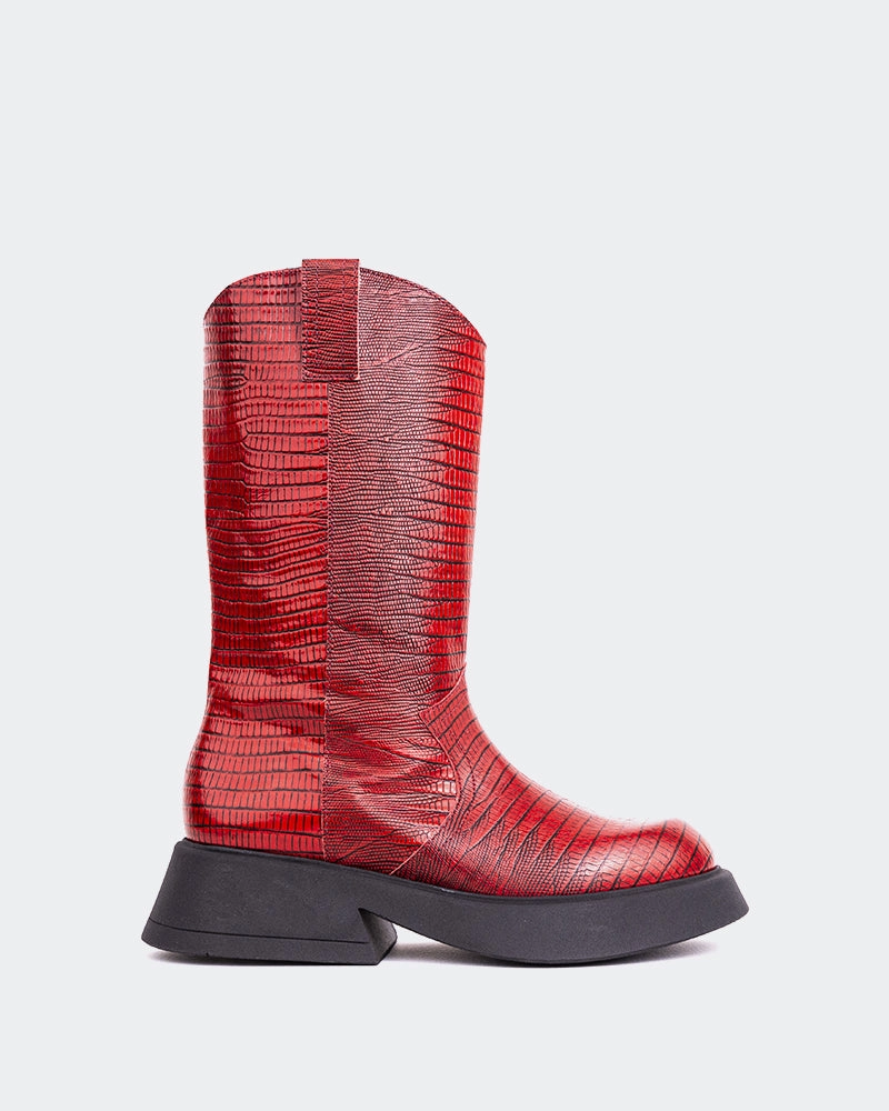 Comfortable Chelsea Boots For Wide Feet Gaulle Red Leather