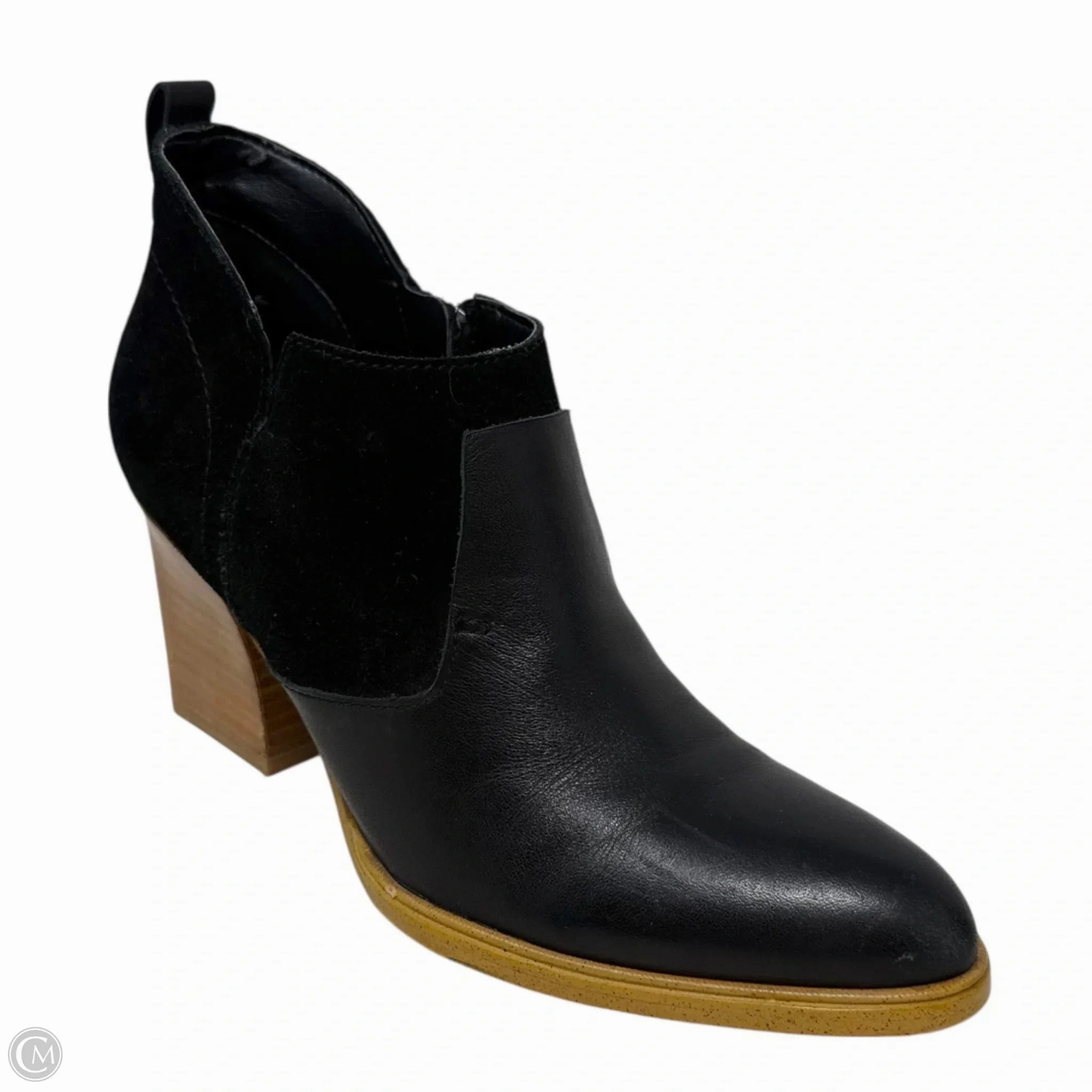 Chelsea Cowboy Boots Ginger Pointed Toe Ankle Chelsea Boots By Marc Fisher In Black, Size: 6.5