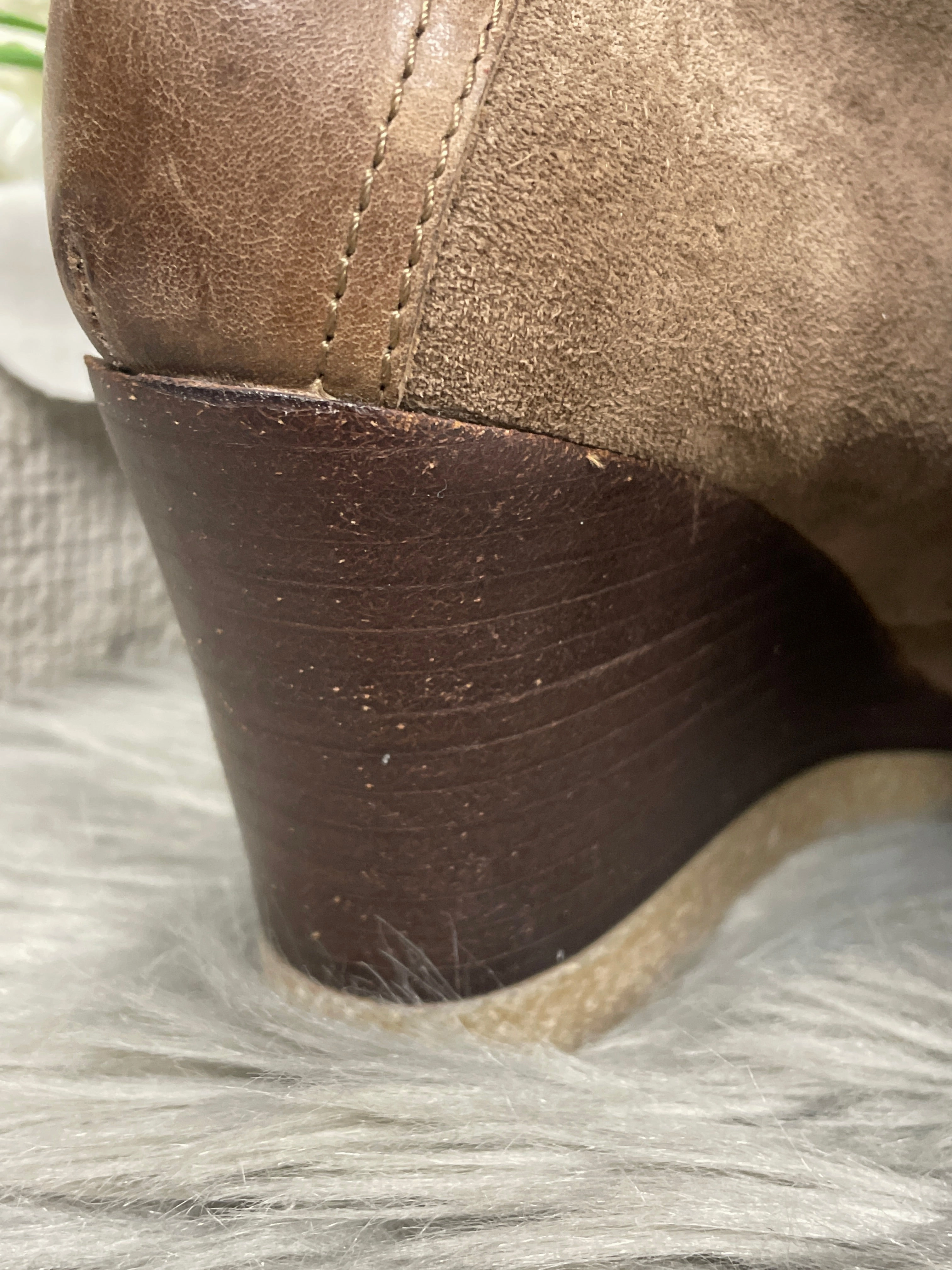 Boots Ankle Heels By Aquatalia In Brown, Size: 7.5 Ankle Boots Large Calves