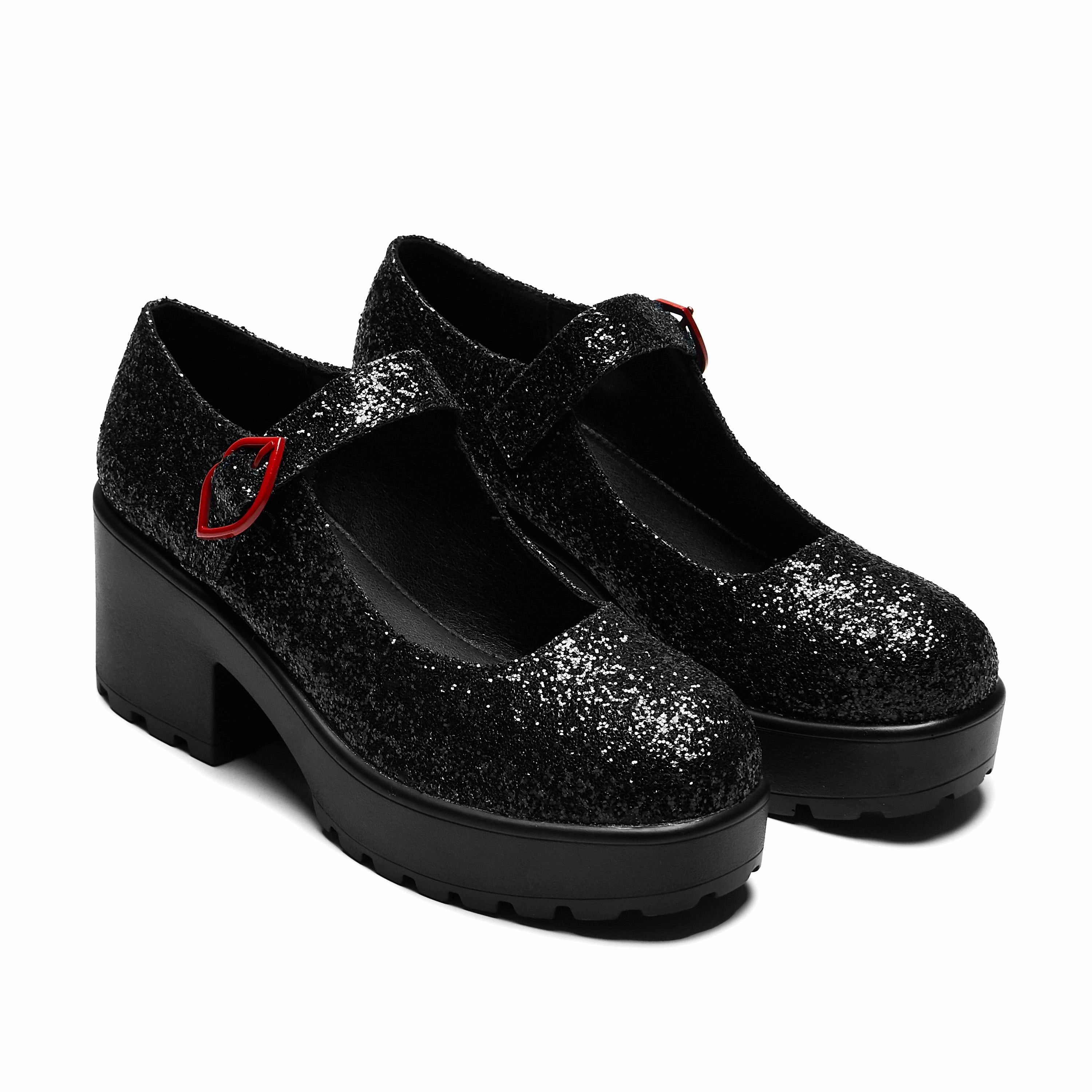 Glitter Mary Janes Columbias Solo Edition' Mary Jane Dress Shoes Flats