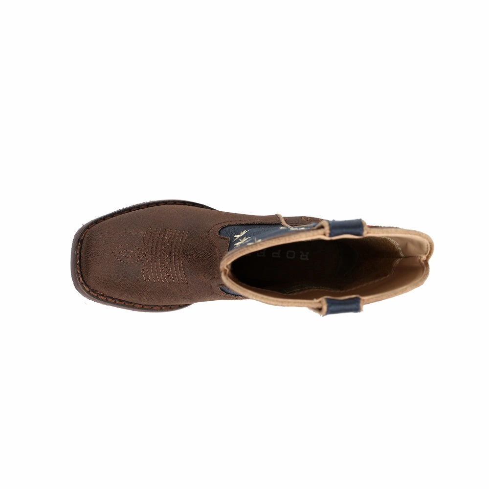 American Patriotic Square Toe Cowboy Boots (Little Kid) Jk Boots