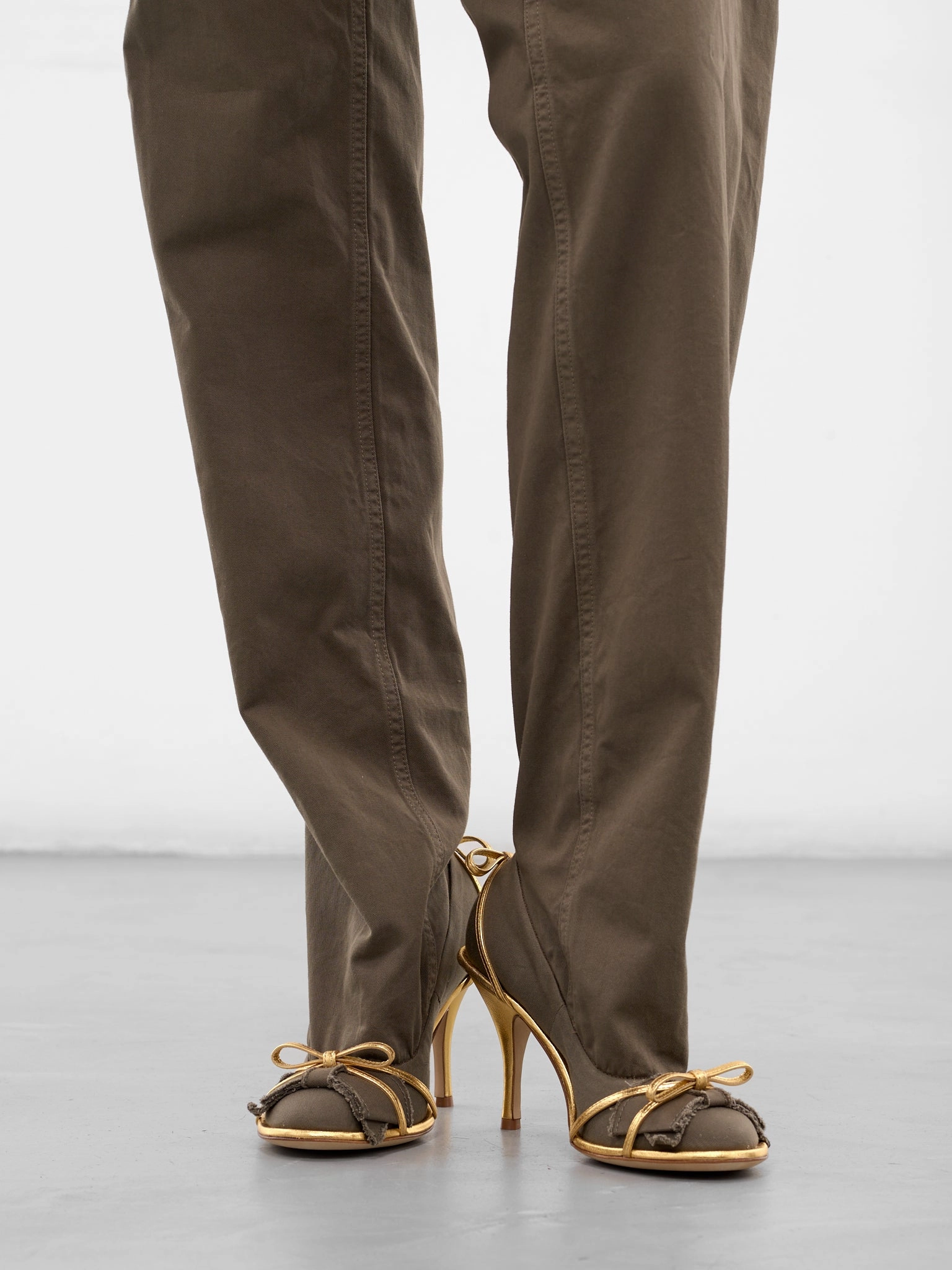 Green Double Layer Thigh Boots (SH05FW5-ARMY-GOLD) Seth Chelsea Boots