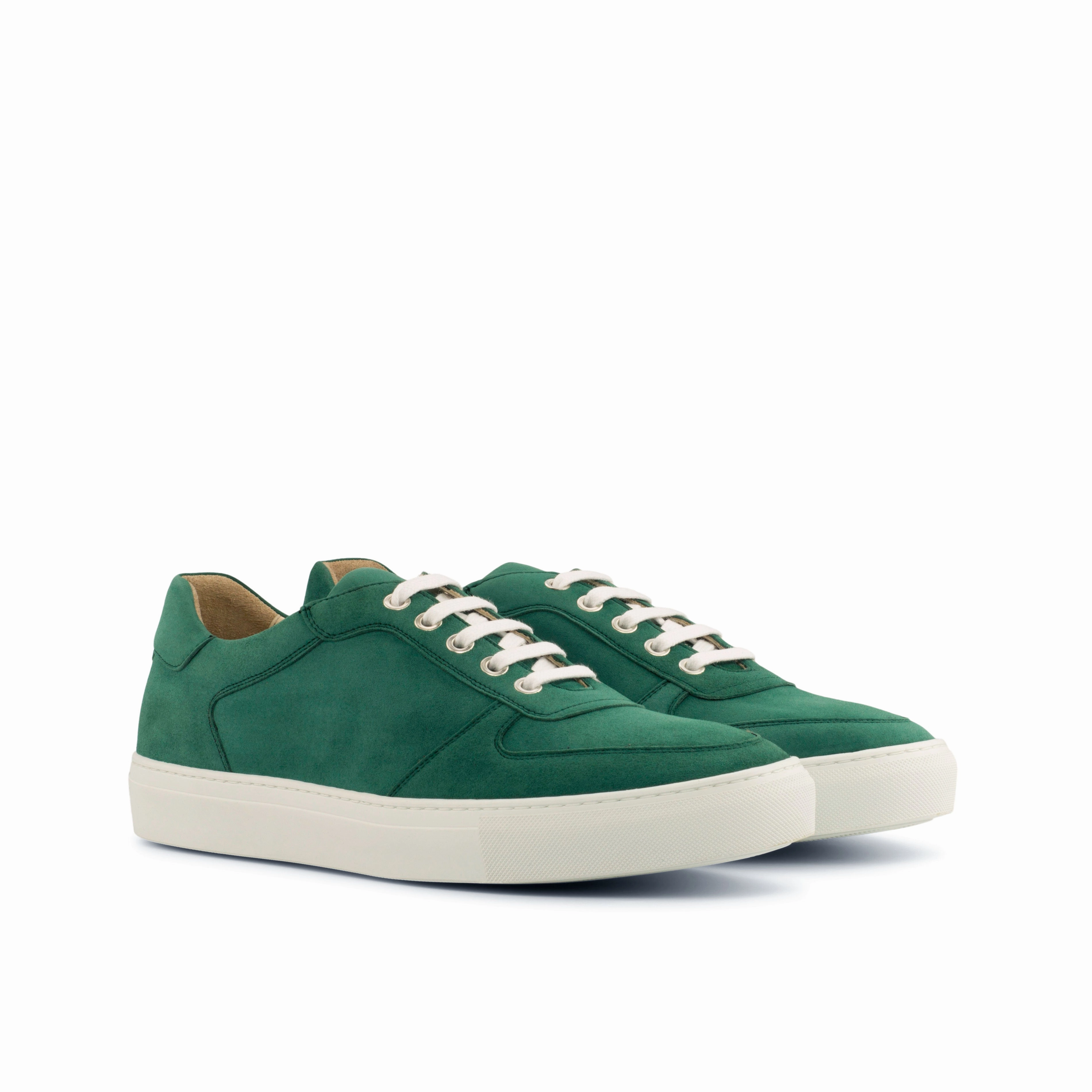 Green Suede Low-Top Sneakers Uno Sneakers