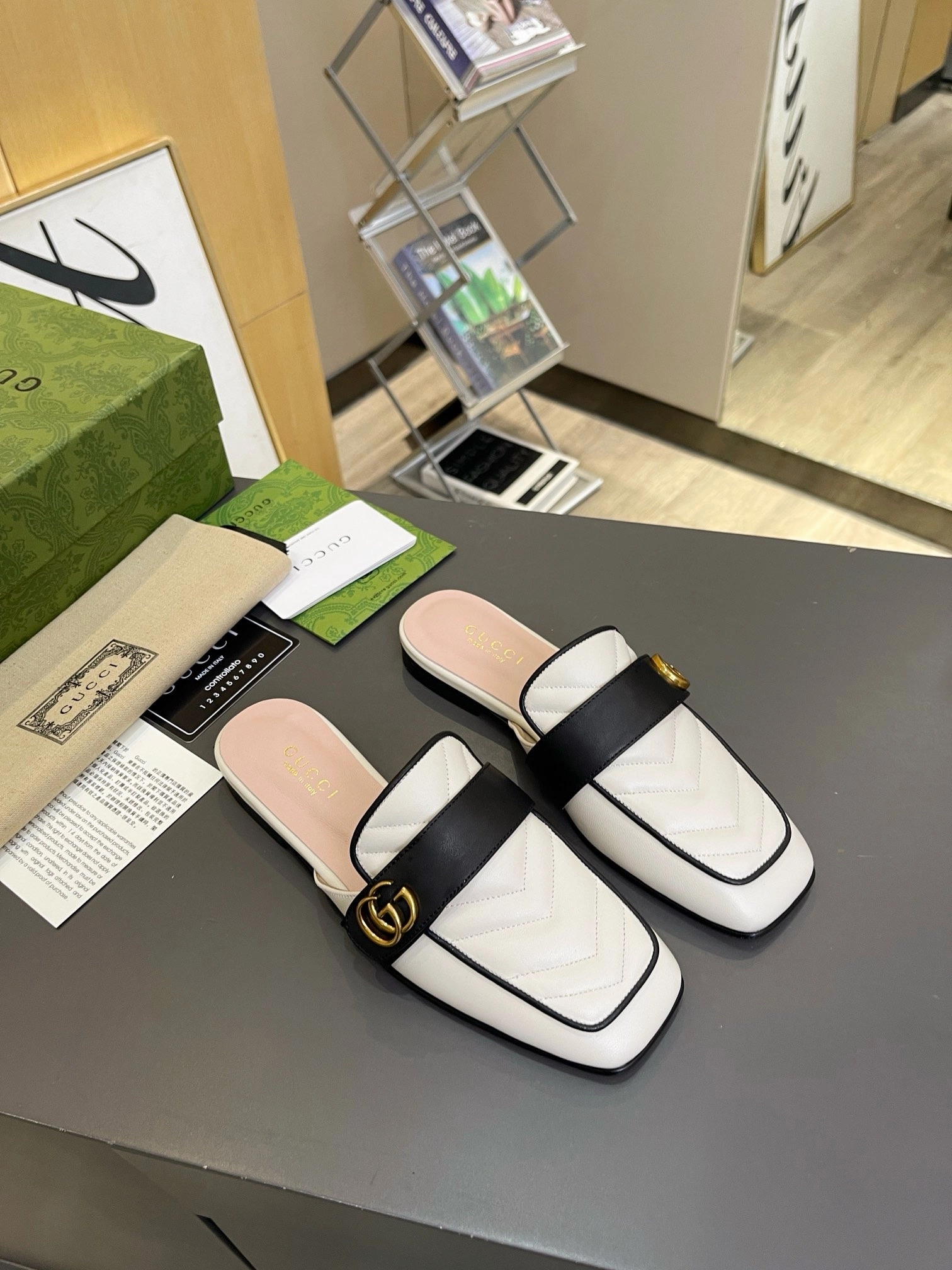 SE1678 Gucci Women's Princetown Slipper / Size5-11 Small Flat Shoes