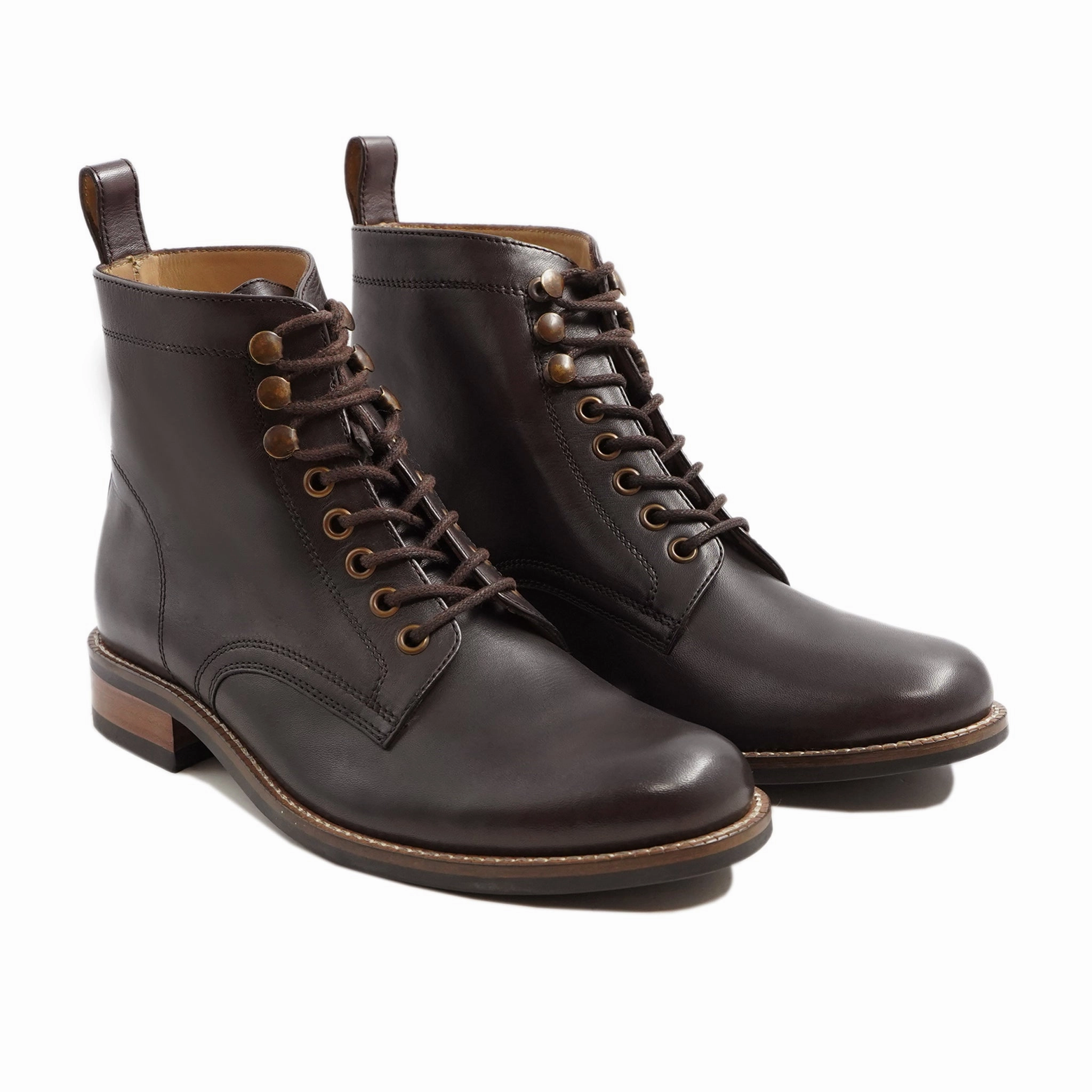 Hike Boots Near Me Curitiba - Men's Dark Brown Calf Leather Boot