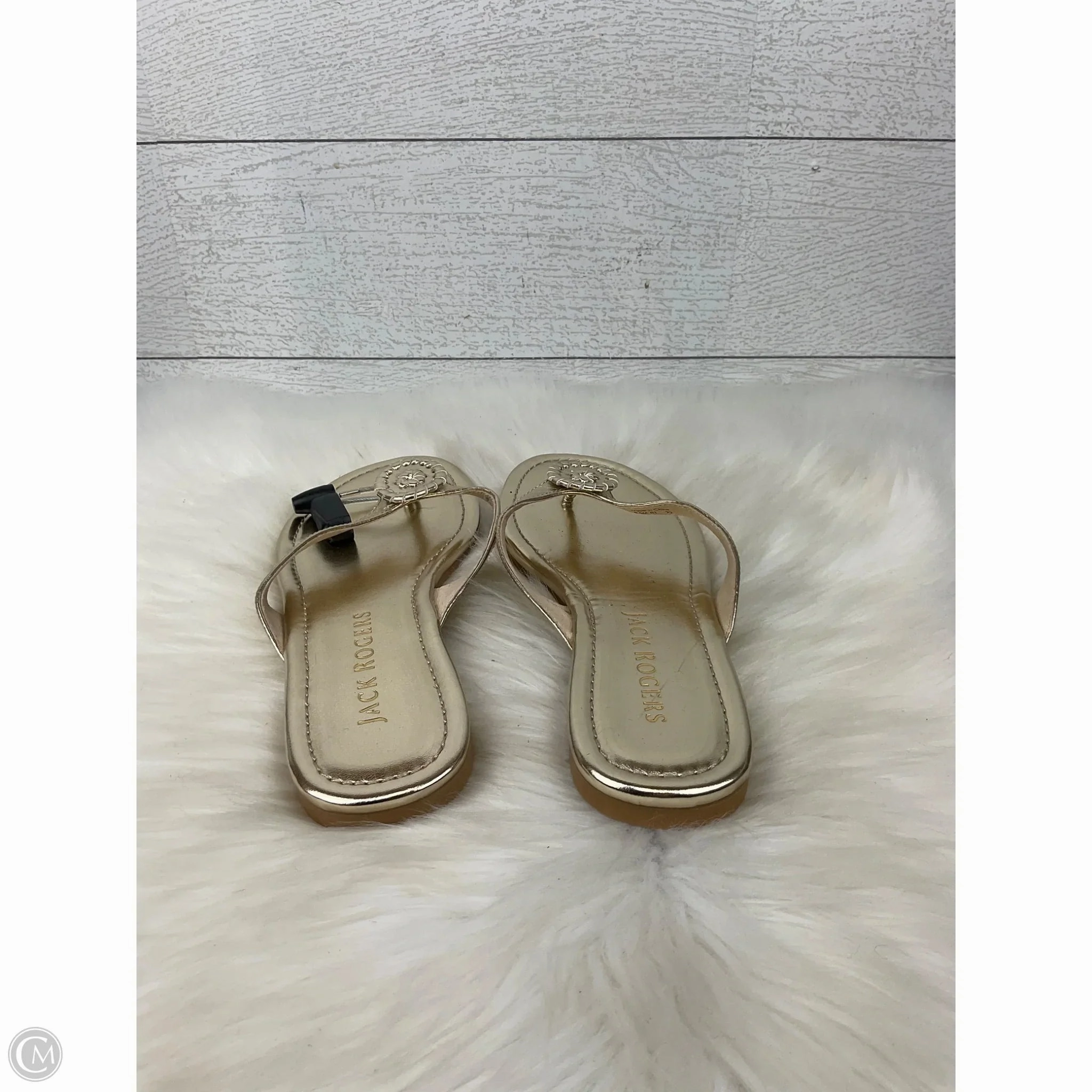 Sandals Flip Flops By Jack Rogers In Gold, Size: 8.5 Sustainable Flip Flops