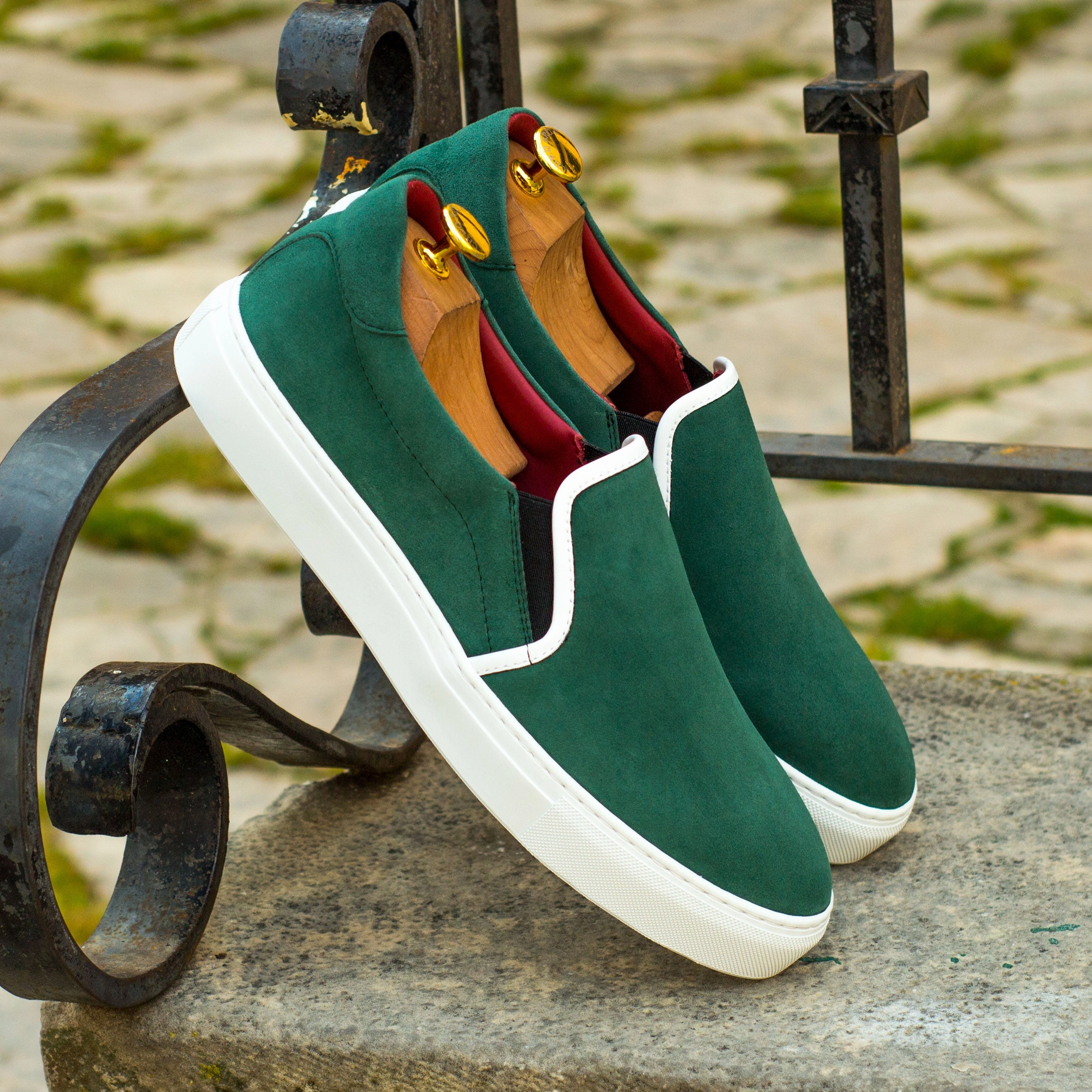 Green Suede Slip-On Sneakers Margiela Sneakers Sale