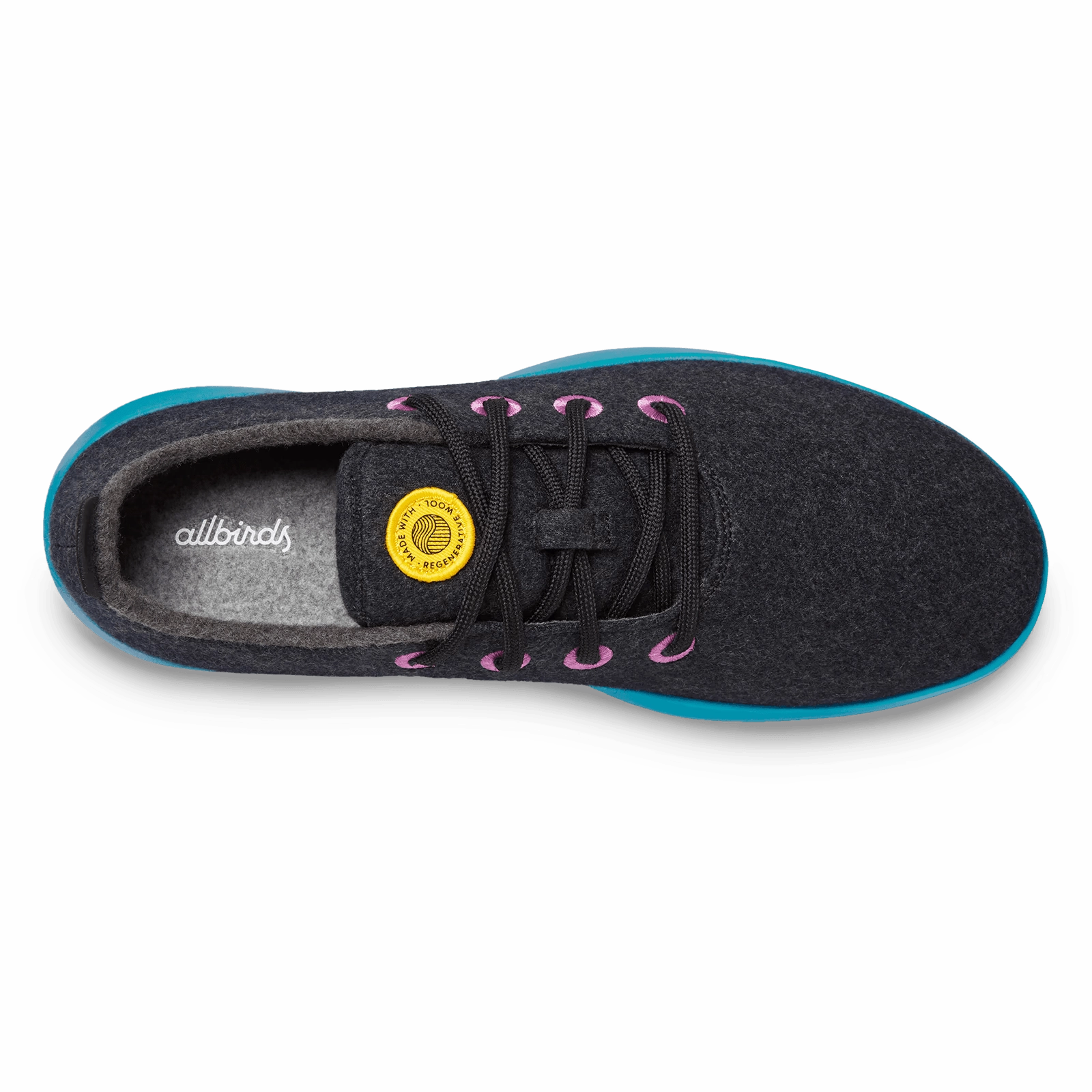 Cushion Running Shoes Allbirds Wool Runners - Limited Edition - Natural Black (Tribe Teal)